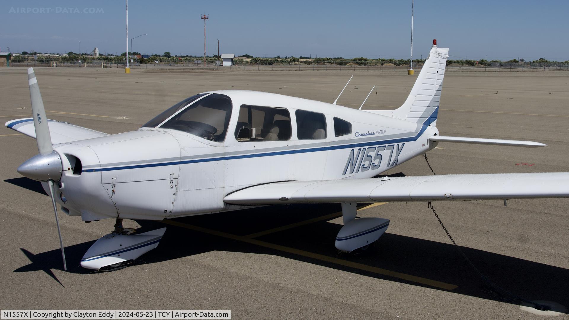 N1557X, 1975 Piper PA-28-151 C/N 28-7515422, Tracy Airport in California 2024.