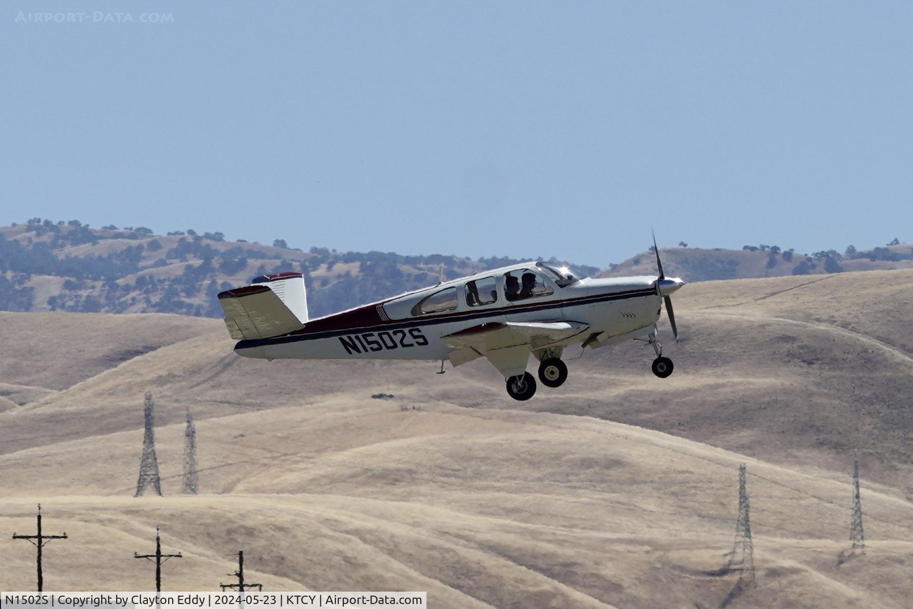 N1502S, 1961 Beech P35 Bonanza C/N D-6899, Tracy Airport in California 2024.