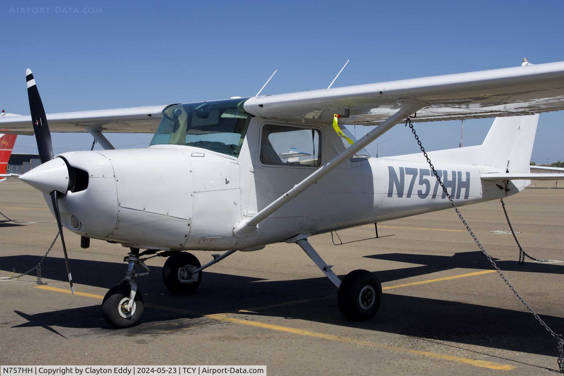 N757HH, 1977 Cessna 152 C/N 15279749, Tracy Airport in California 2024.