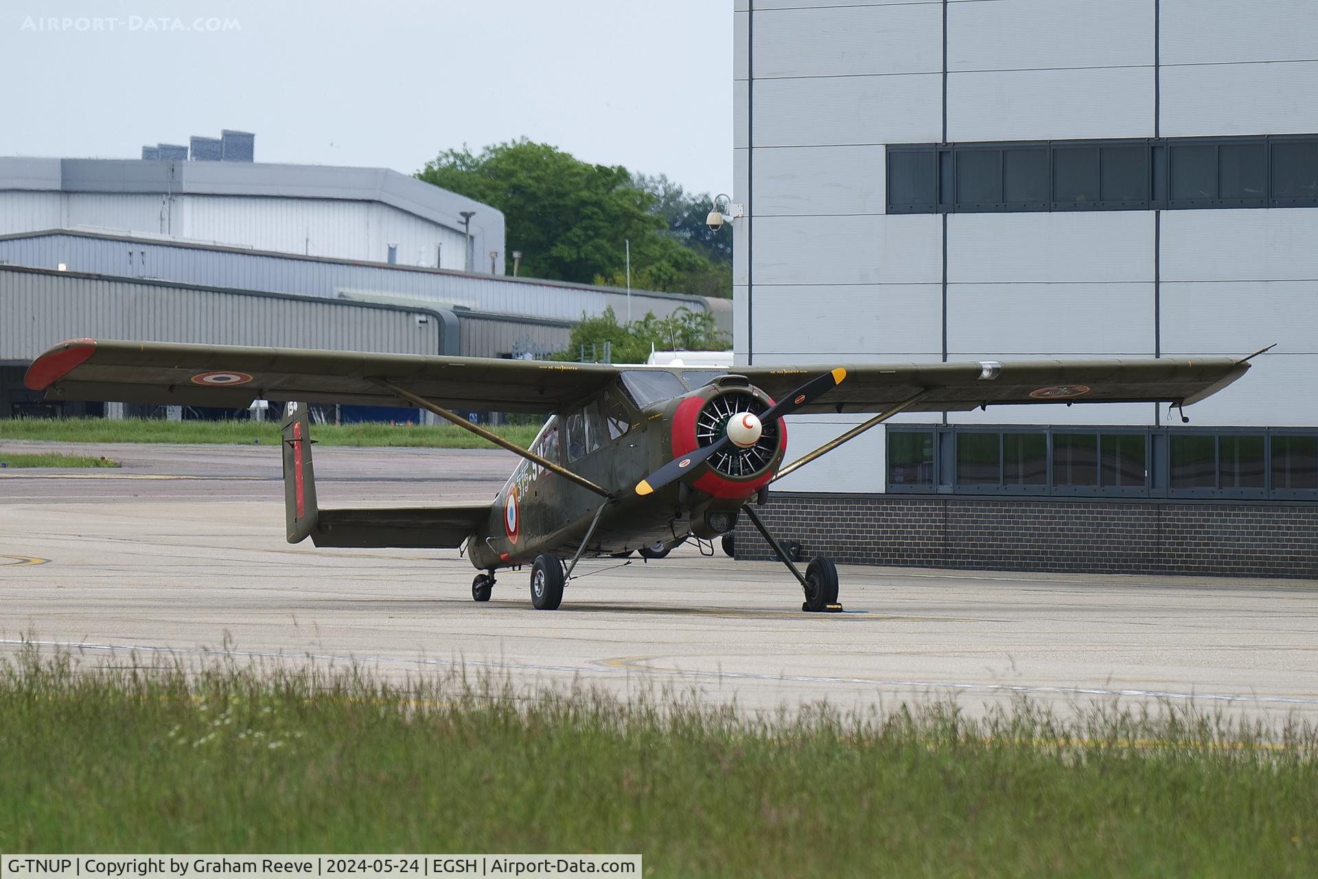 G-TNUP, Max Holste MH-1521M Broussard C/N 154, Parked at Norwich.