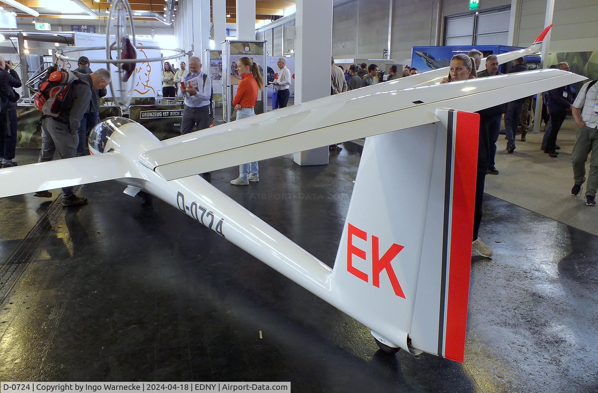 D-0724, Rolladen-Schneider LS-4b C/N 4803, Rolladen-Schneider LS-4b neon at the AERO 2024, Friedrichshafen