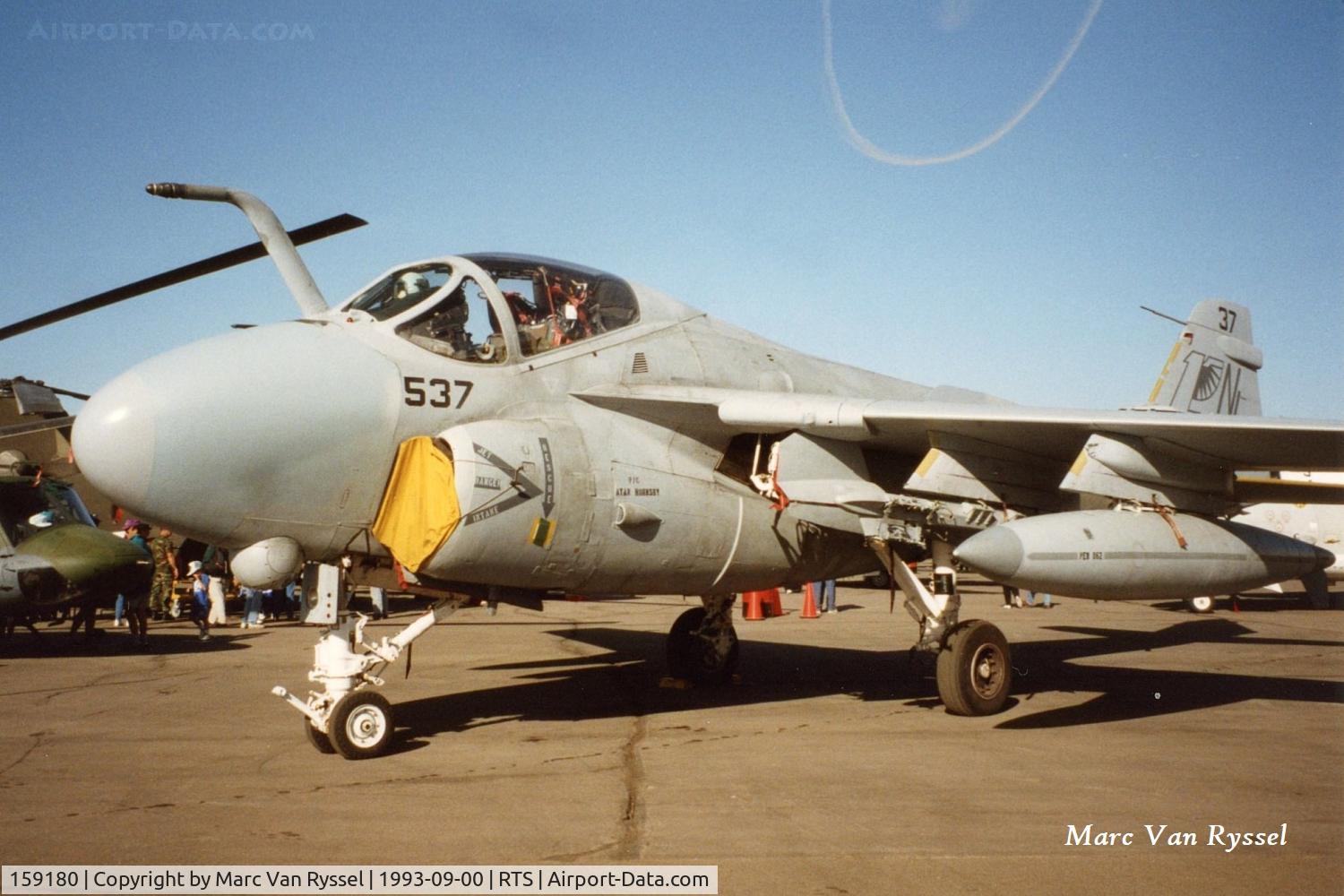 159180, 1974 Grumman A-6E Intruder C/N I-541, 159180 at Reno Air Races in Sept 1993.