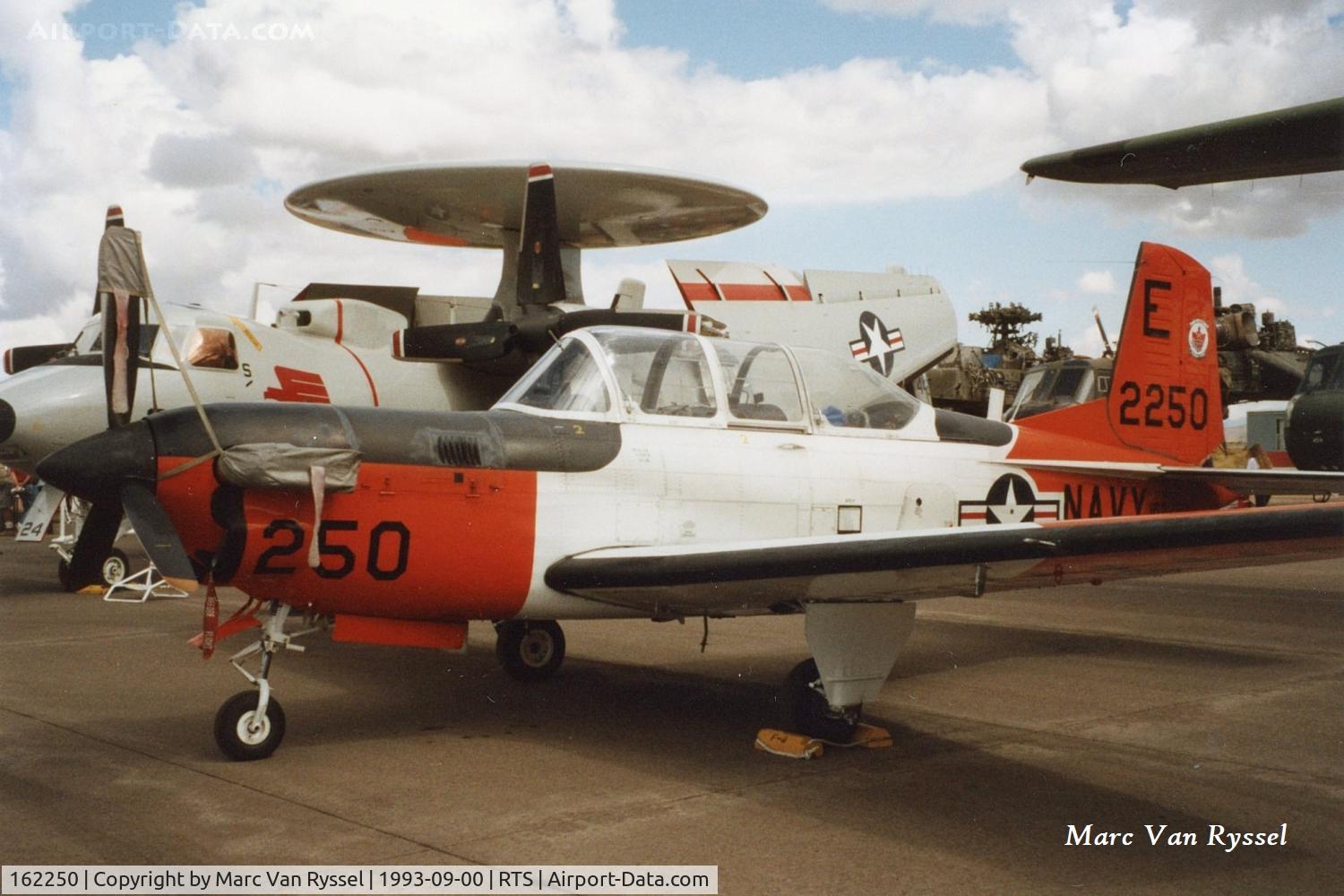 162250, Beech T-34C Turbo Mentor C/N GL-248, 162250 at Reno Air Races in Sept 1993.