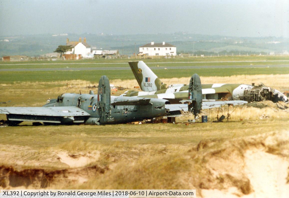XL392, 1962 Avro Vulcan B.2 C/N Set 42, Avro Vulcan XL 392 at the fire dump at RAF Valley