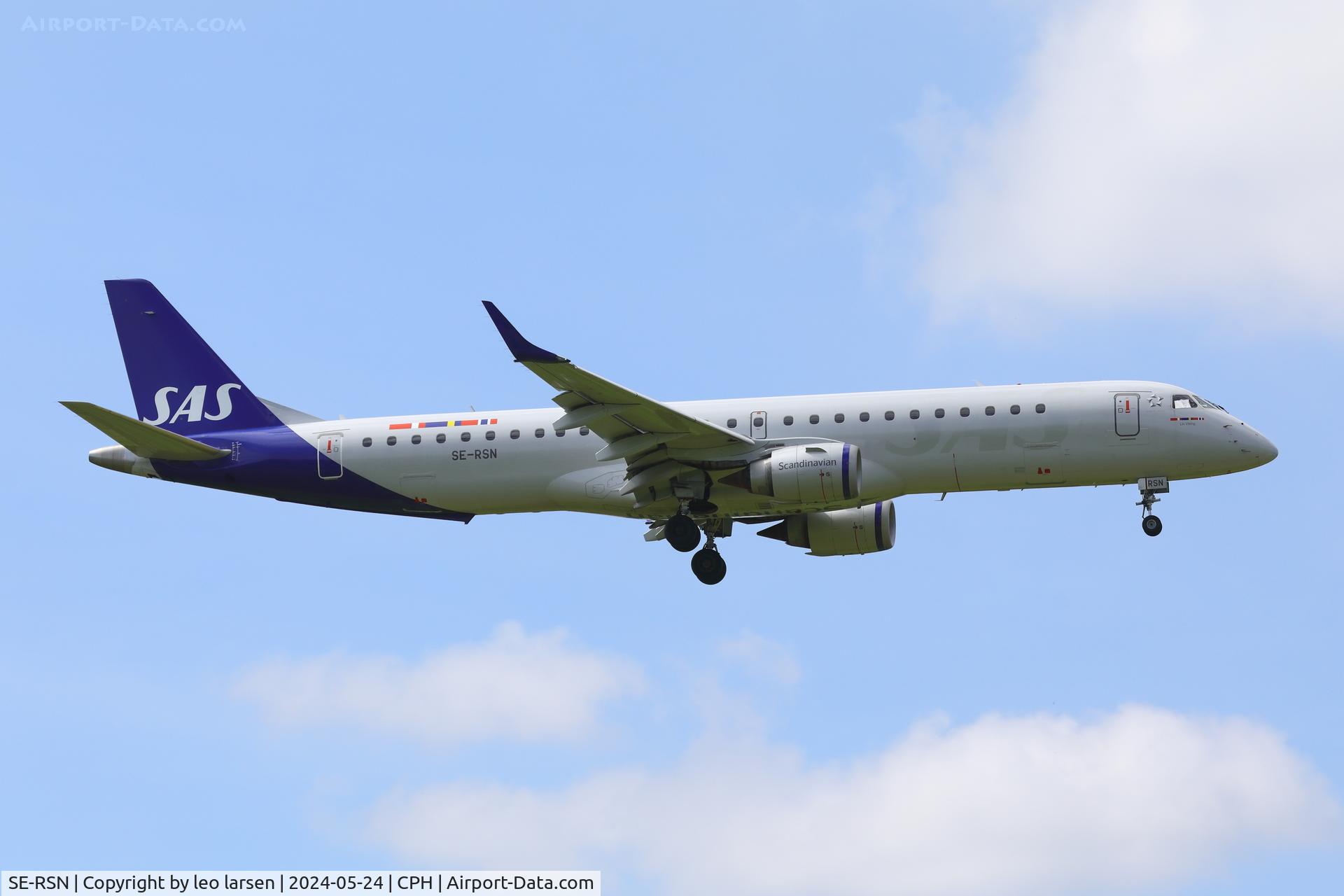 SE-RSN, 2007 Embraer 195LR (ERJ-190-200LR) C/N 19000155, Copenhagen 24.5.2024
