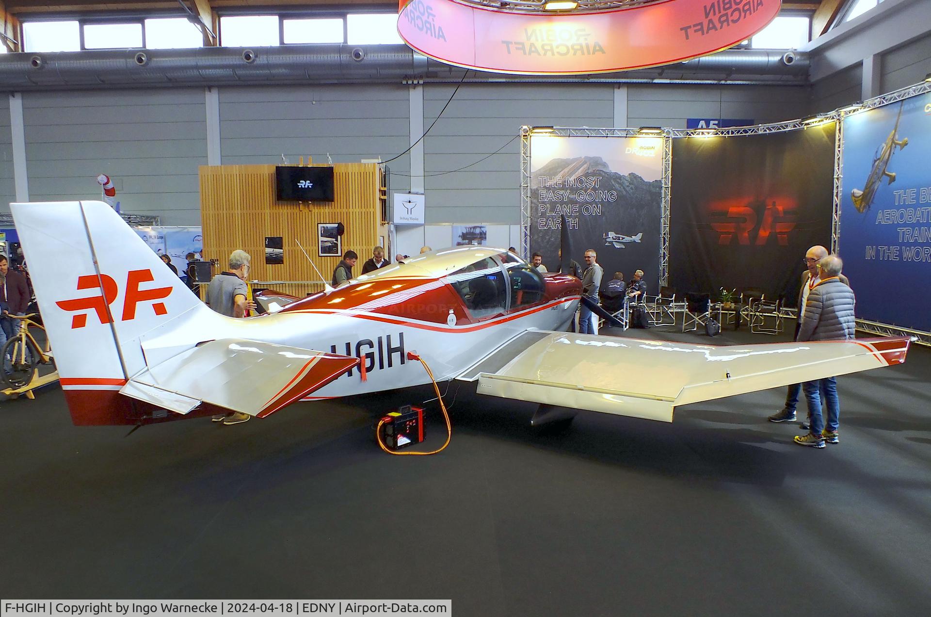 F-HGIH, Robin DR-400-140B Major C/N 2750, Robin DR.401-155CDI with Thielert Centurion (Continental CD-155) Jet A/diesel engine at the AERO 2024, Friedrichshafen