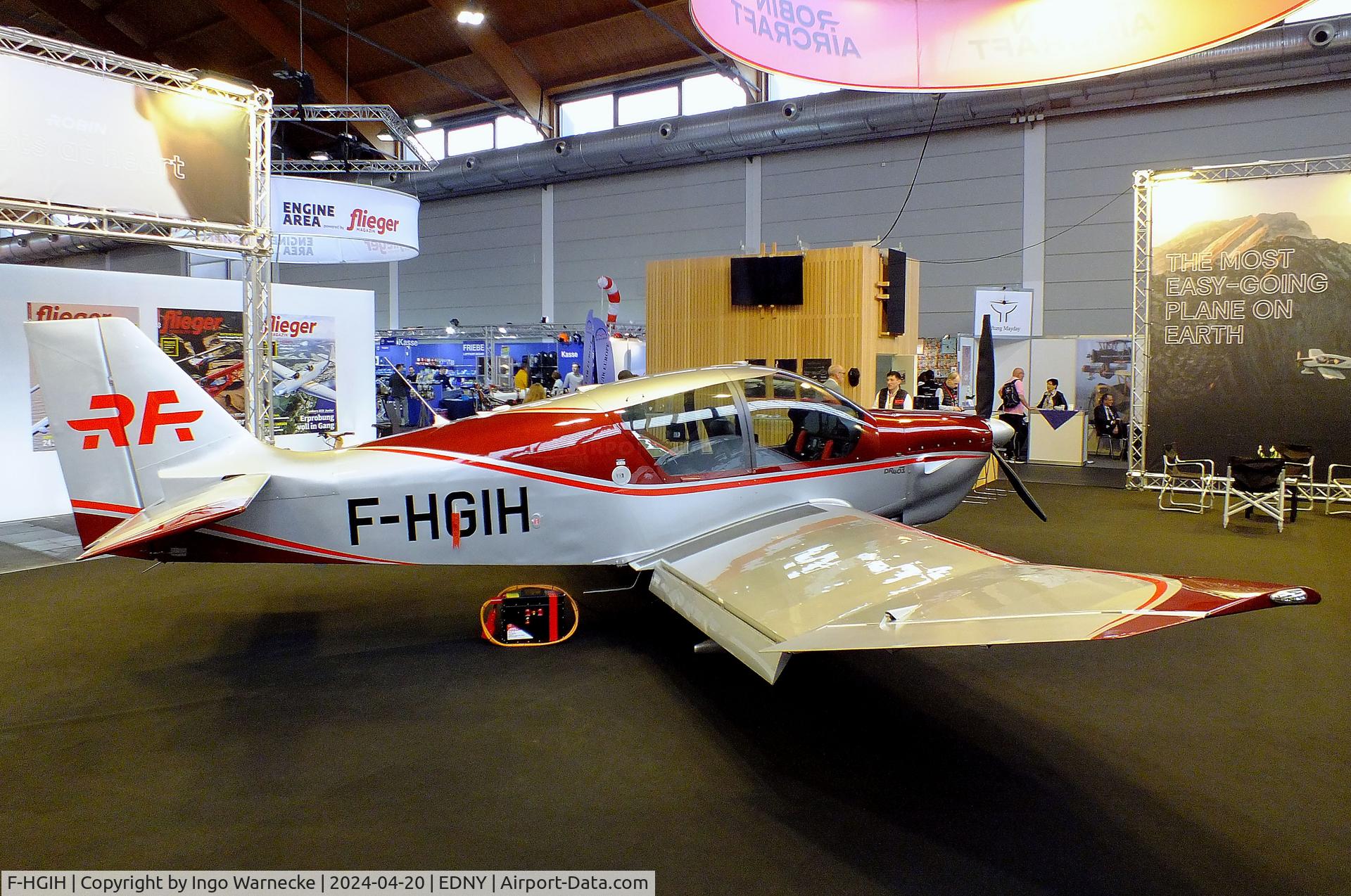 F-HGIH, Robin DR-400-140B Major C/N 2750, Robin DR.401-155CDI with Thielert Centurion (Continental CD-155) Jet A/diesel engine at the AERO 2024, Friedrichshafen