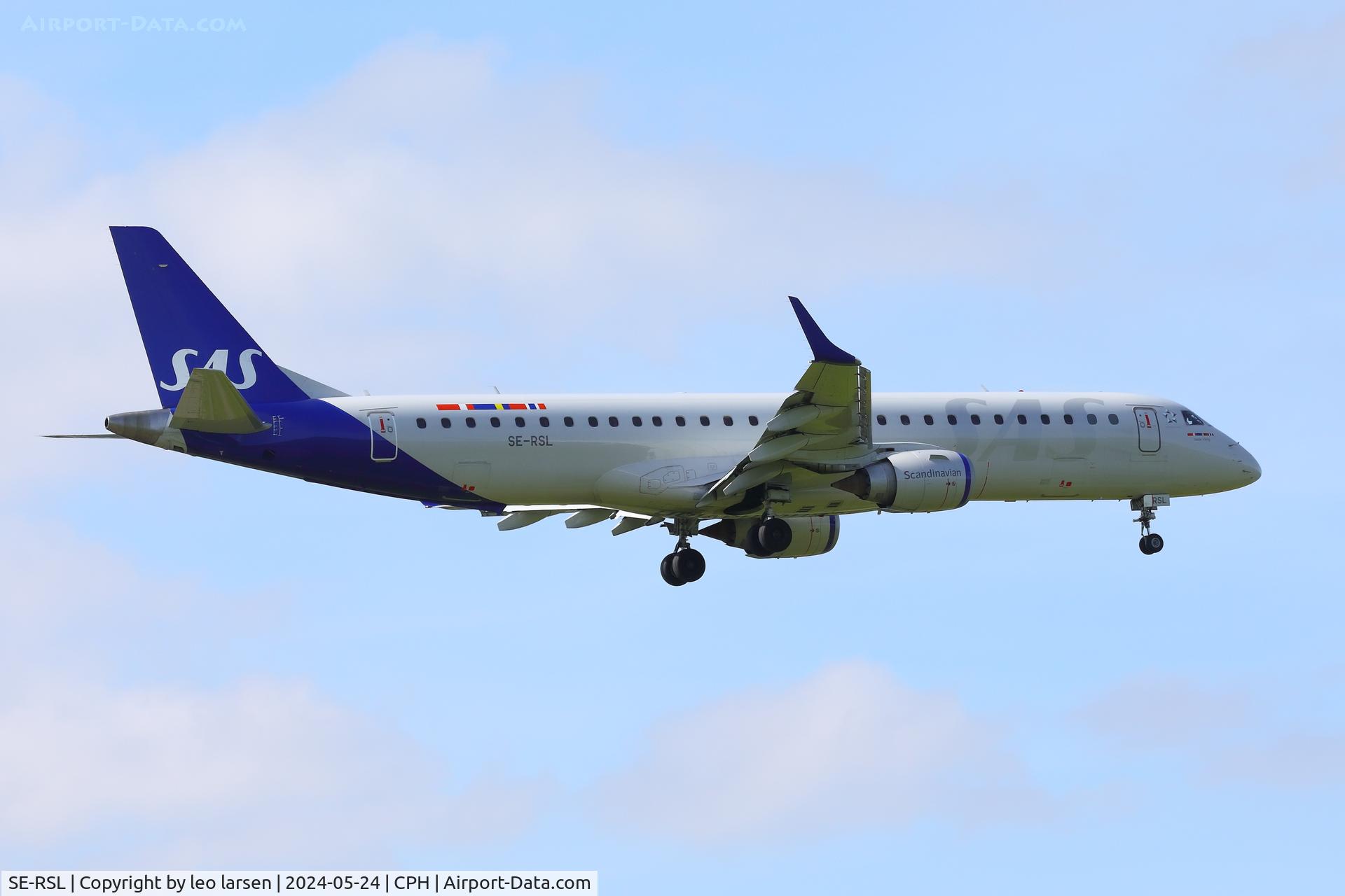 SE-RSL, 2007 Embraer 195LR (ERJ-190-200LR) C/N 1900128, VCopenhagen 24.5.2024
