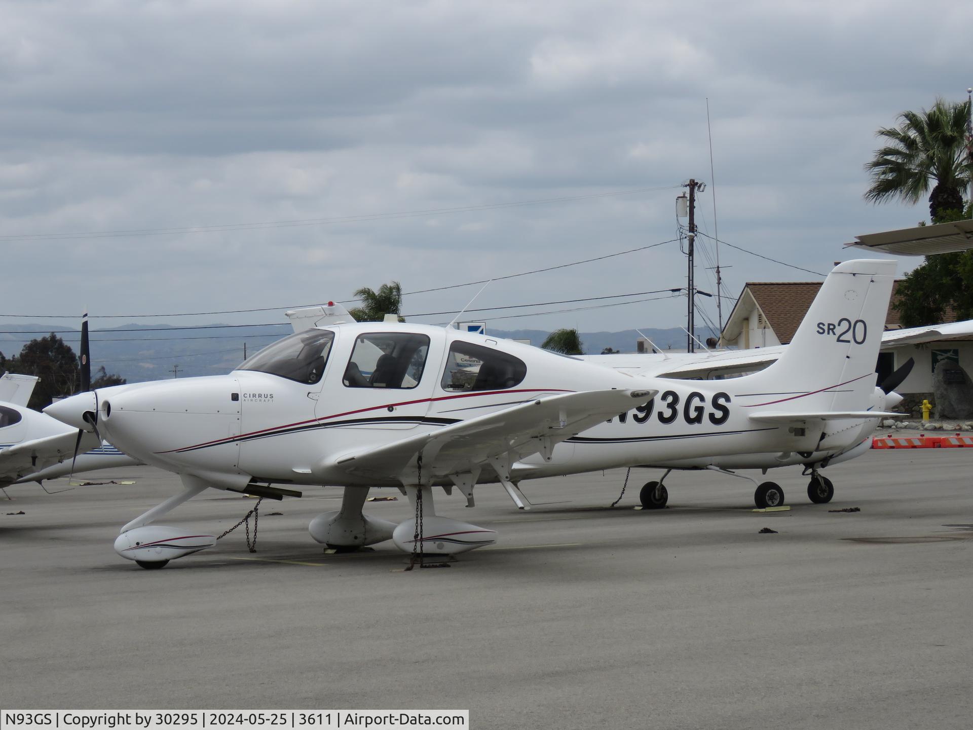 N93GS, 2012 Cirrus SR20 C/N 2134, Parked