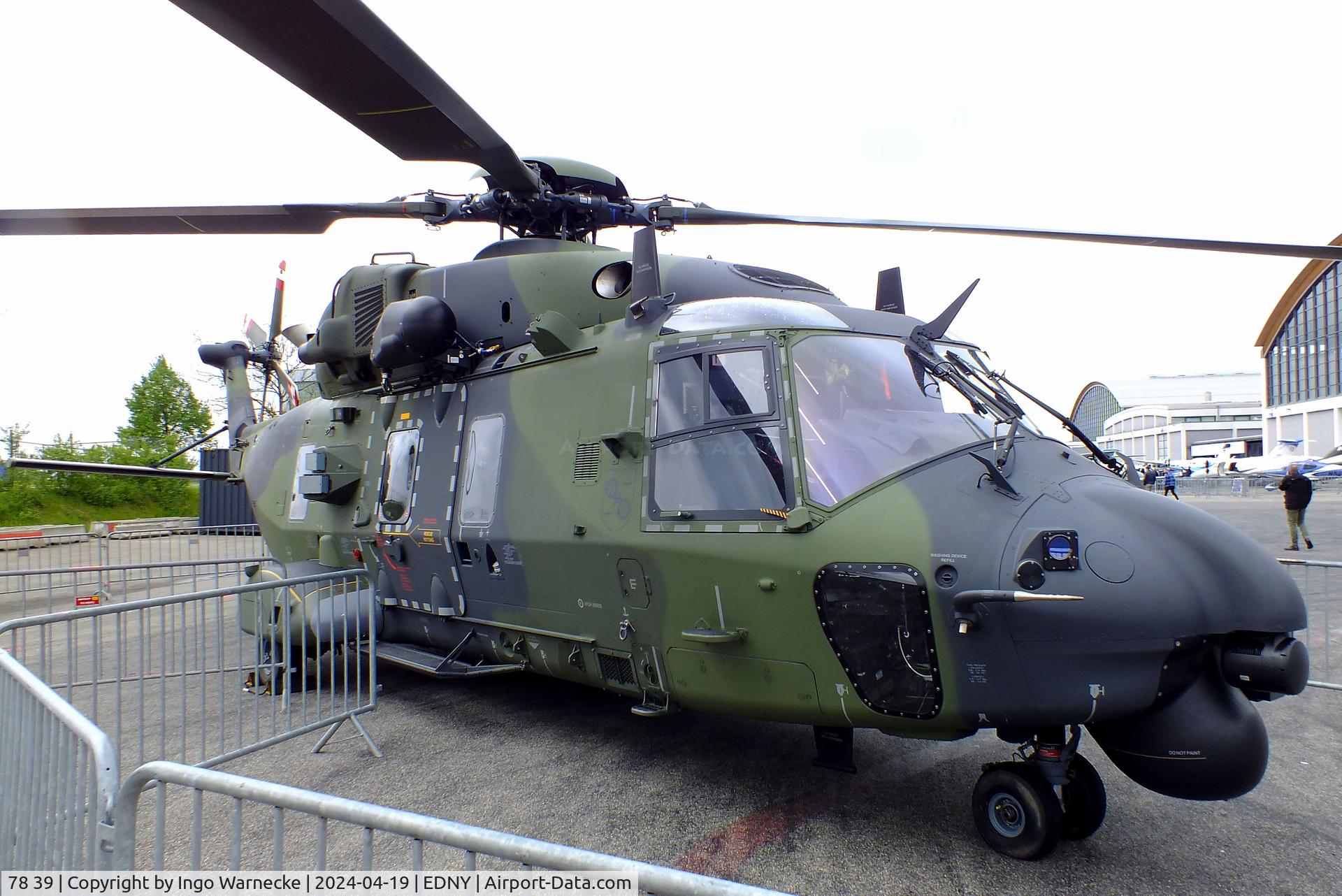 78 39, NHI NH-90 TTH Caiman C/N TGEA39, NHI NH90 TTH of the Heeresflieger (German Army) at the AERO 2024, Friedrichshafen
