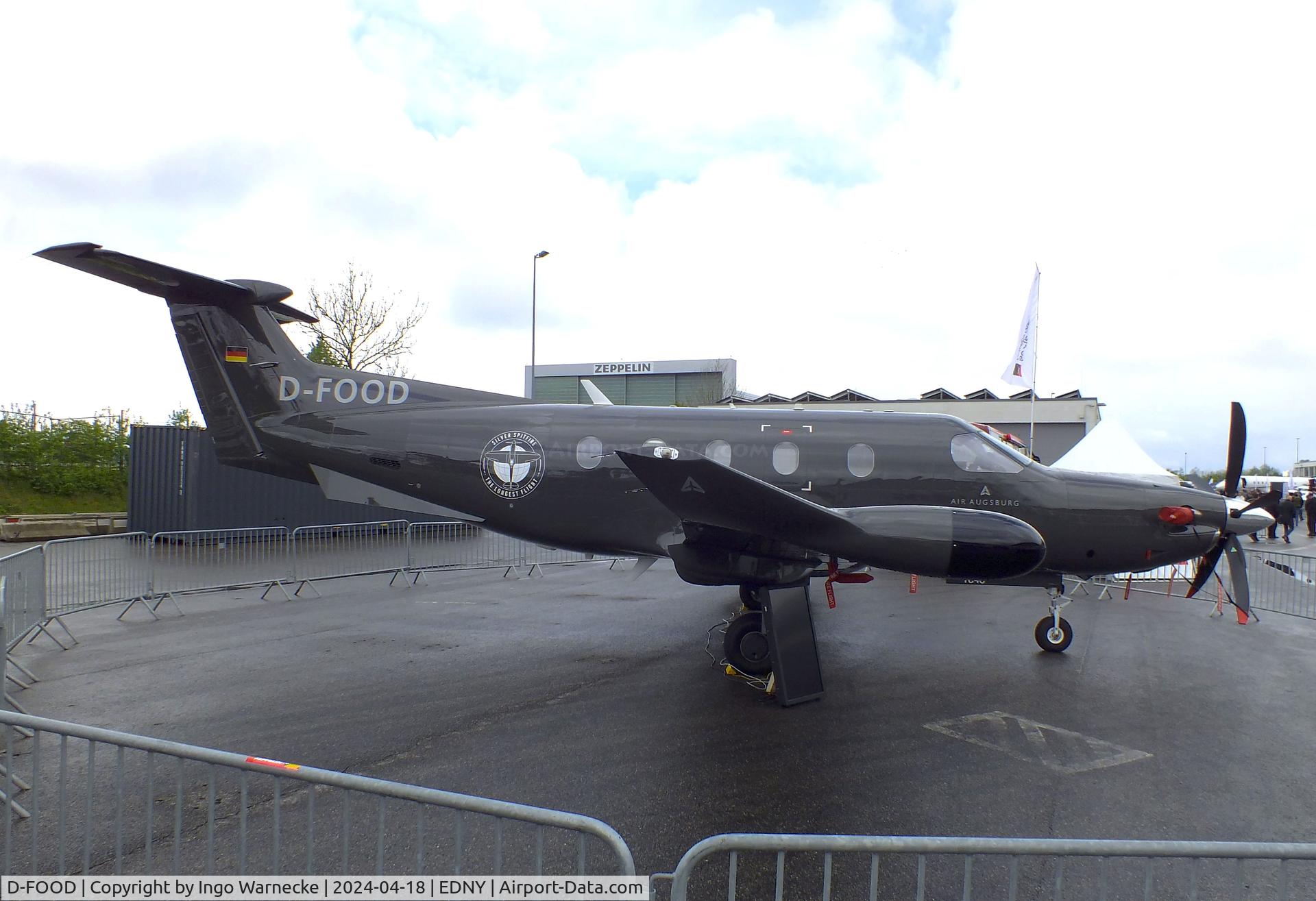D-FOOD, 2015 Pilatus PC-12/47E C/N 1590, Pilatus PC-12/47E at the AERO 2024, Friedrichshafen