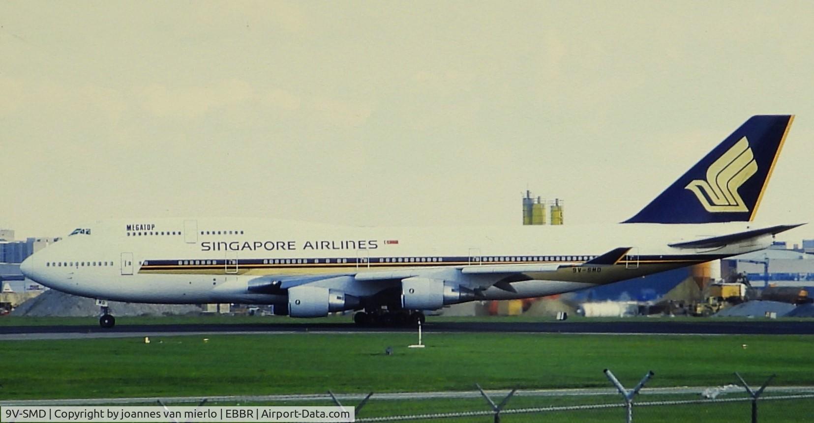 9V-SMD, 1989 Boeing 747-412 C/N 24064, ex-slide