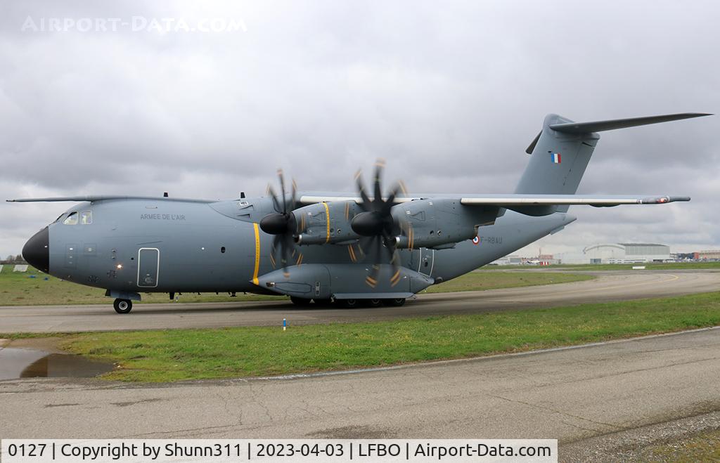 0127, 2022 Airbus A400M-180 Atlas C/N 127, Taxiing to the military area...