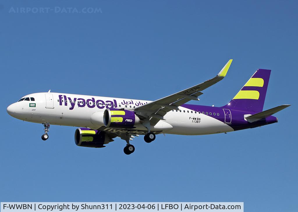 F-WWBN, 2023 Airbus A320-251N C/N 11387, C/n 11387 - To be HZ-FBB