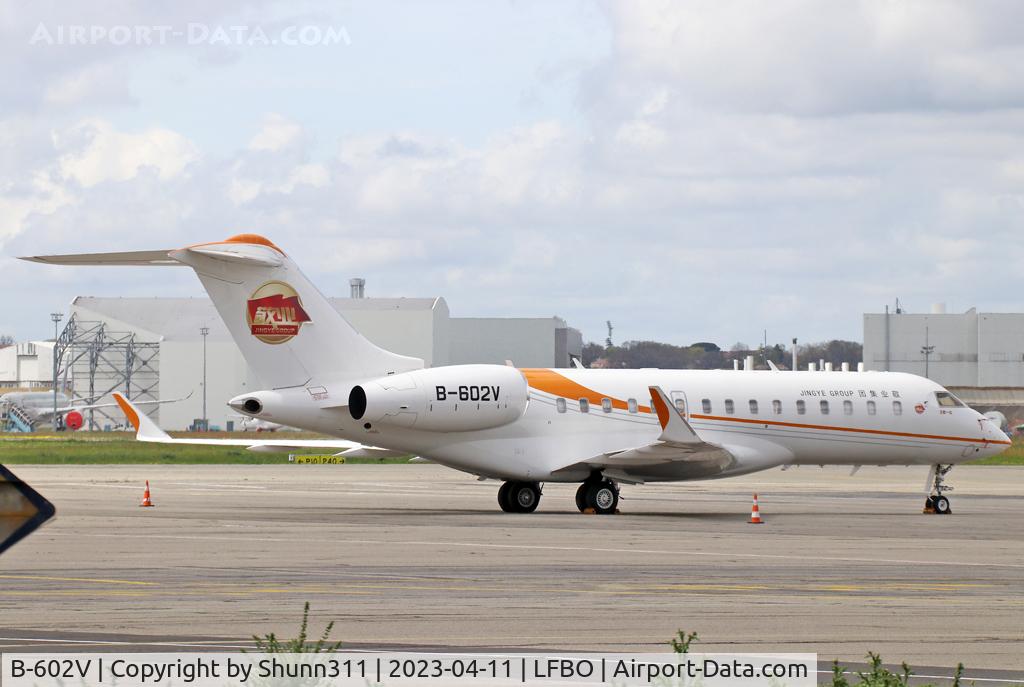 B-602V, 2018 Bombardier Global 6000 (BD-700-1A10) C/N 9827, Parked at the General Aviation area...