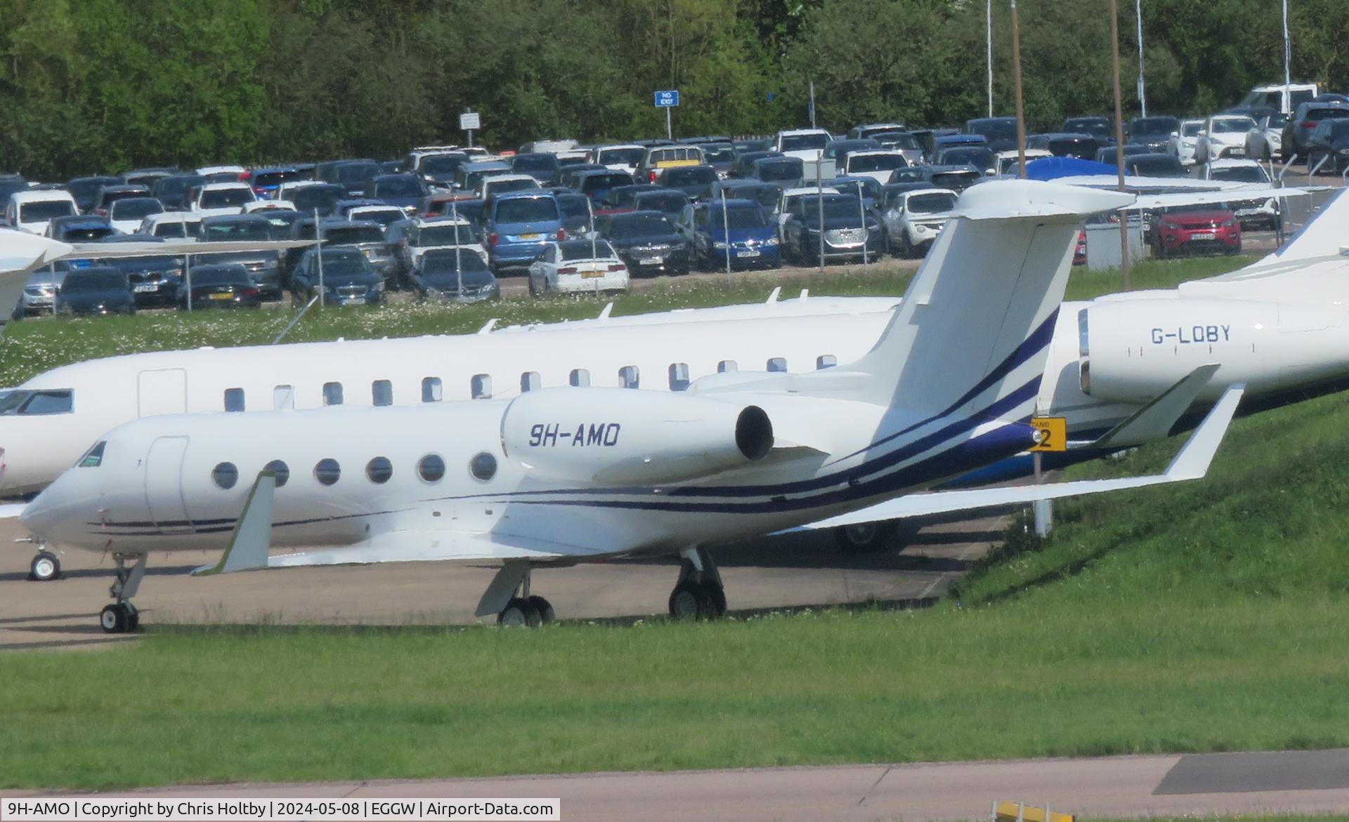 9H-AMO, 2005 Gulfstream Aerospace GIV-X (G450) C/N 4018, Parked at Luton Airport