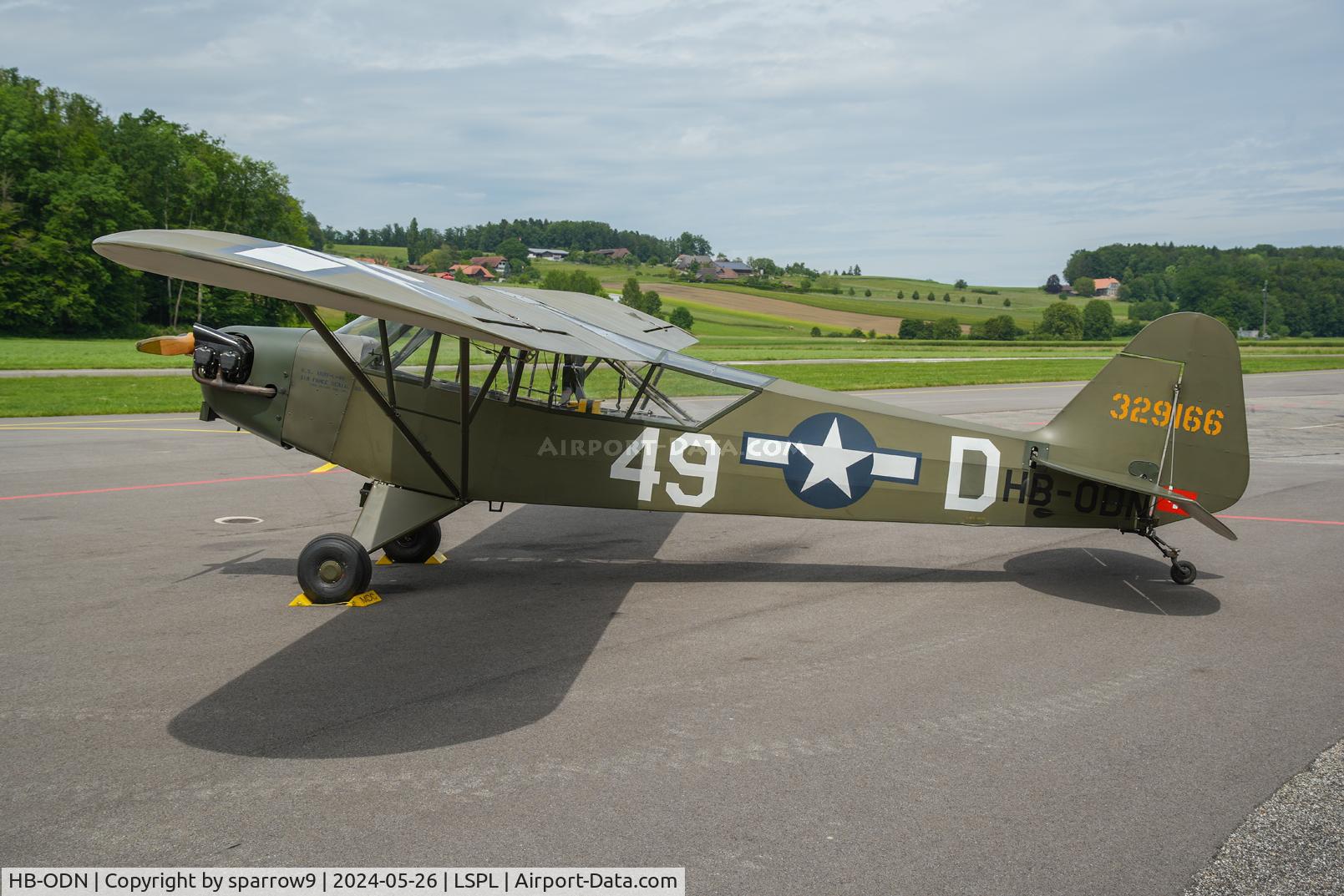 HB-ODN, 1942 Piper L-4A Grasshopper (J3C-65 Cub) C/N 10457, At Langenthal-Bleienbach