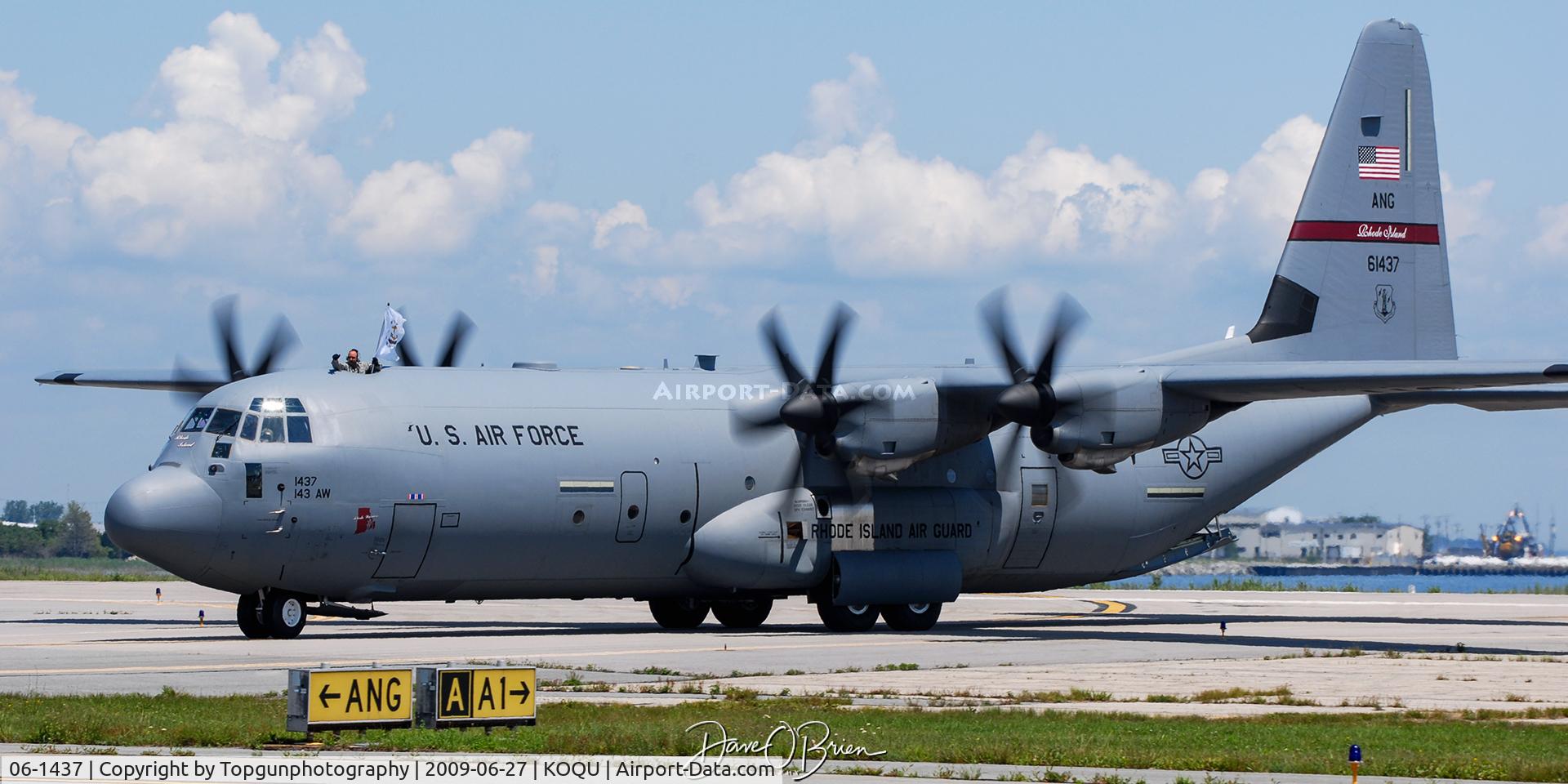 06-1437, 2007 Lockheed Martin C-130J-30 Super Hercules C/N 382-5586, RHODY11 rolling off to the hot ramp after their demo