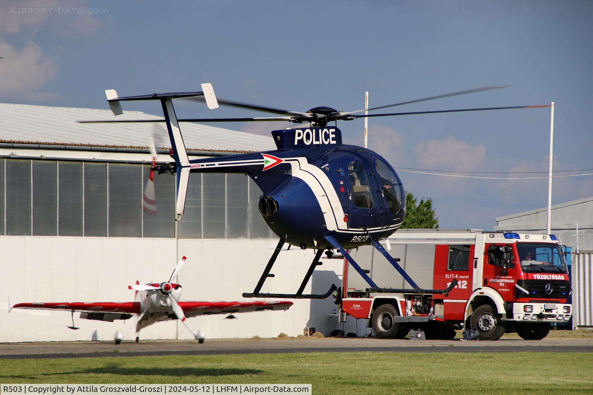 R503, 1990 McDonnell Douglas MD-500E (369E) C/N 0415E, LHFM - Fertöszentmiklós Meidl-Airport, Hungary - Skyview Airshow 2024