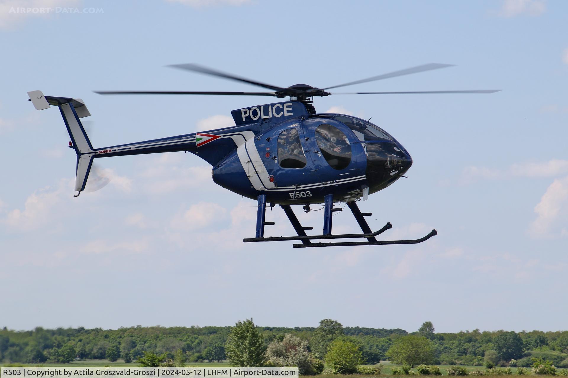 R503, 1990 McDonnell Douglas MD-500E (369E) C/N 0415E, LHFM - Fertöszentmiklós Meidl-Airport, Hungary - Skyview Airshow 2024