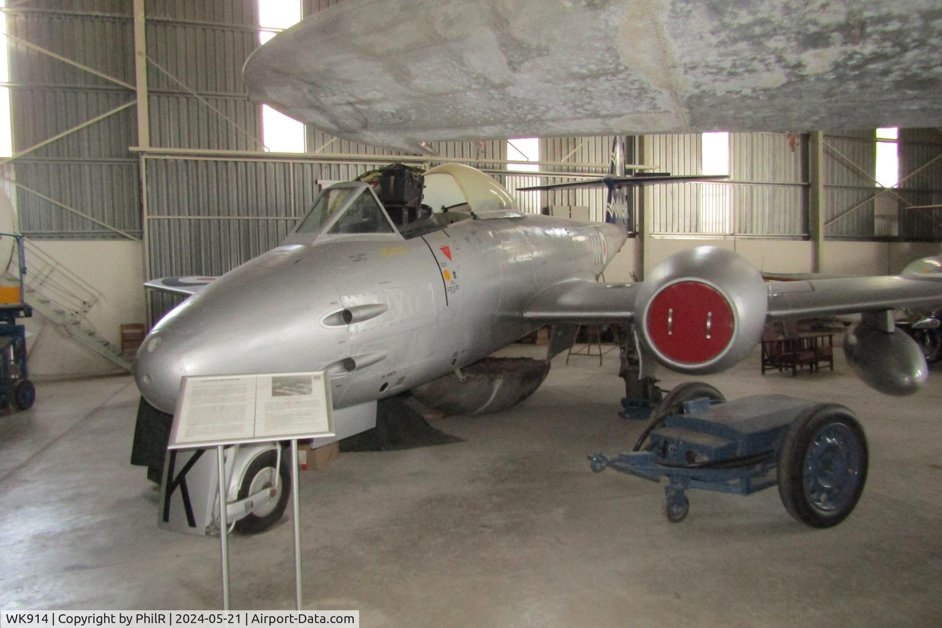 WK914, 1977 Gloster Meteor F.8 C/N AW.5220, 'WF714' (WK914) 1952 Gloster Meteor F8 Malta Aviation Museum  Ta' Qali Malta 21.05.24 (2)