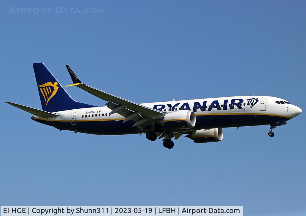EI-HGE, 2019 Boeing 737-8-200 MAX C/N 62311, Landing rwy 09