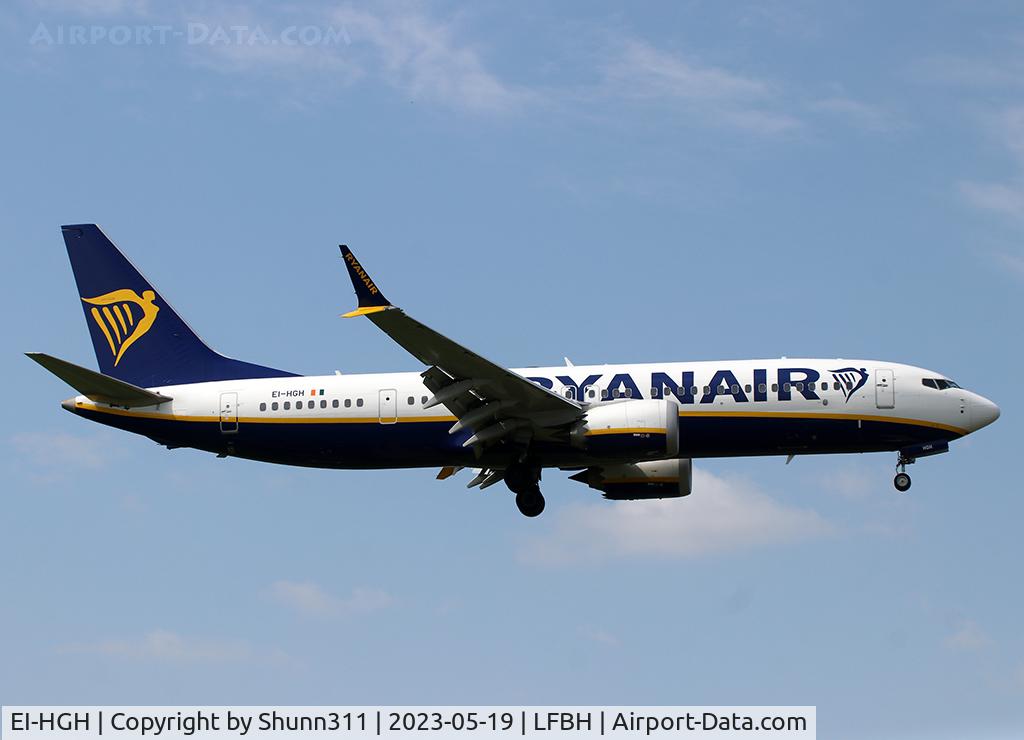 EI-HGH, 2022 Boeing 737-8-200 MAX C/N 62324, Landing rwy 09