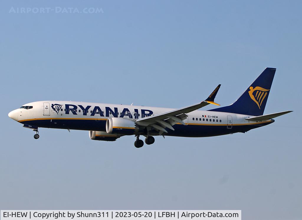 EI-HEW, 2019 Boeing 737-8-200 MAX C/N 62308, Landing rwy 09...