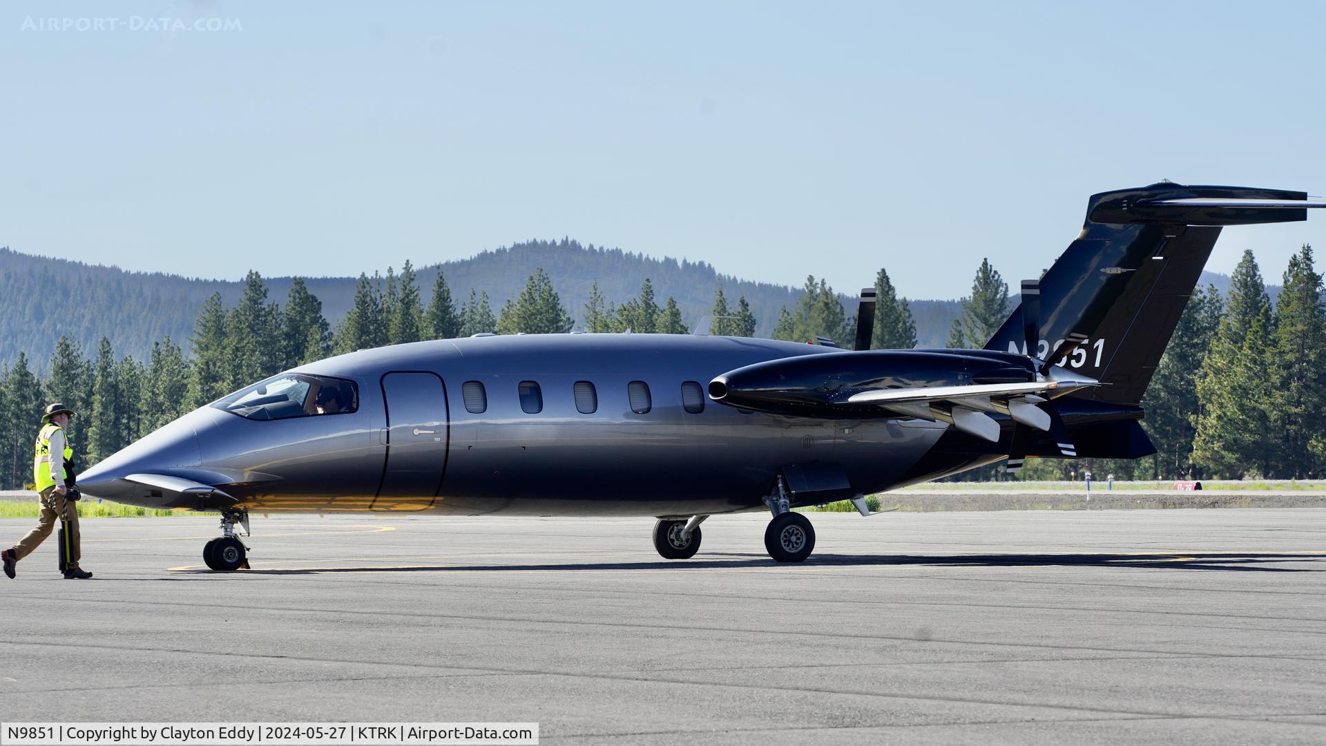 N9851, 2011 Piaggio P180 Avanti II C/N 1223, Truckee Tahoe airport in California 2024.