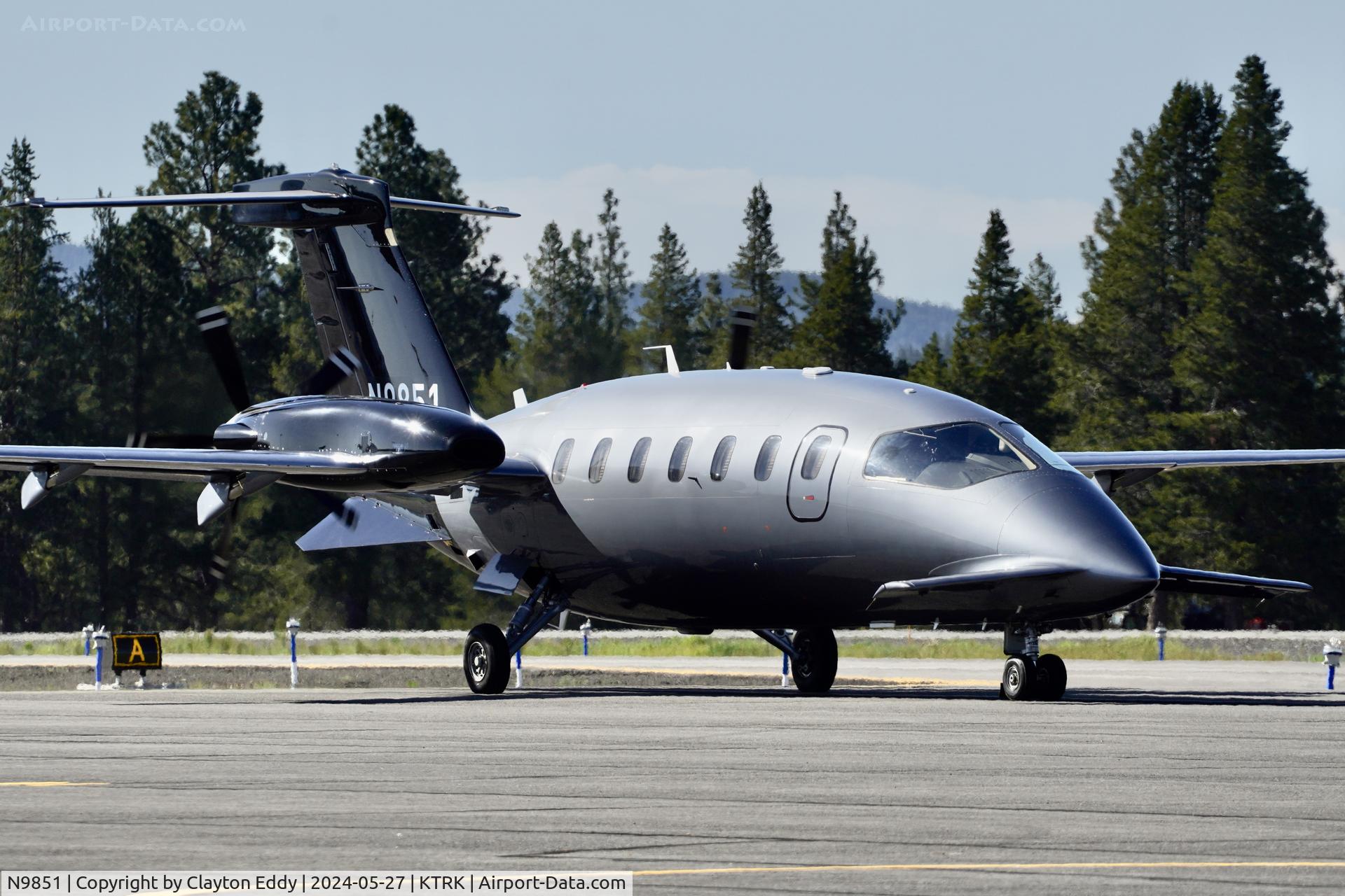 N9851, 2011 Piaggio P180 Avanti II C/N 1223, Truckee Tahoe airport in California 2024.