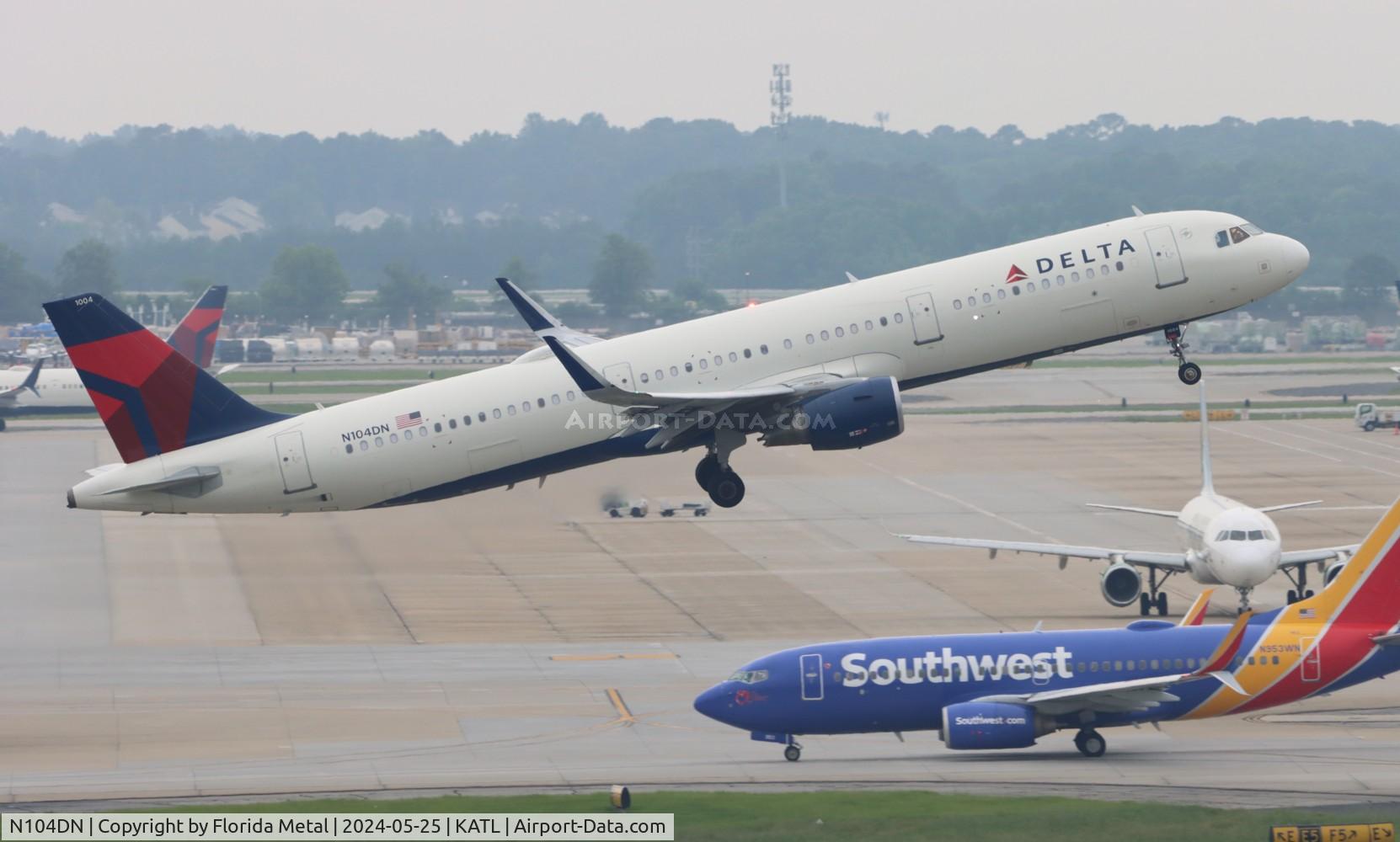 N104DN, 2020 Airbus A321-231 C/N 10009, DAL A321 zx ATL-AUS