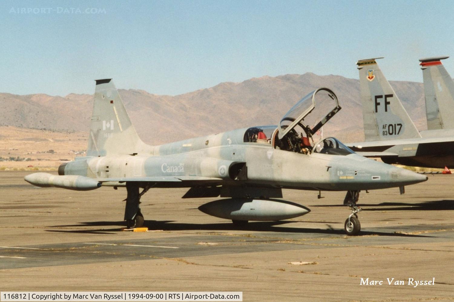 116812, 1968 Canadair CF-5D C/N 2012, 116812 at Reno Stead in Sept. 1994.