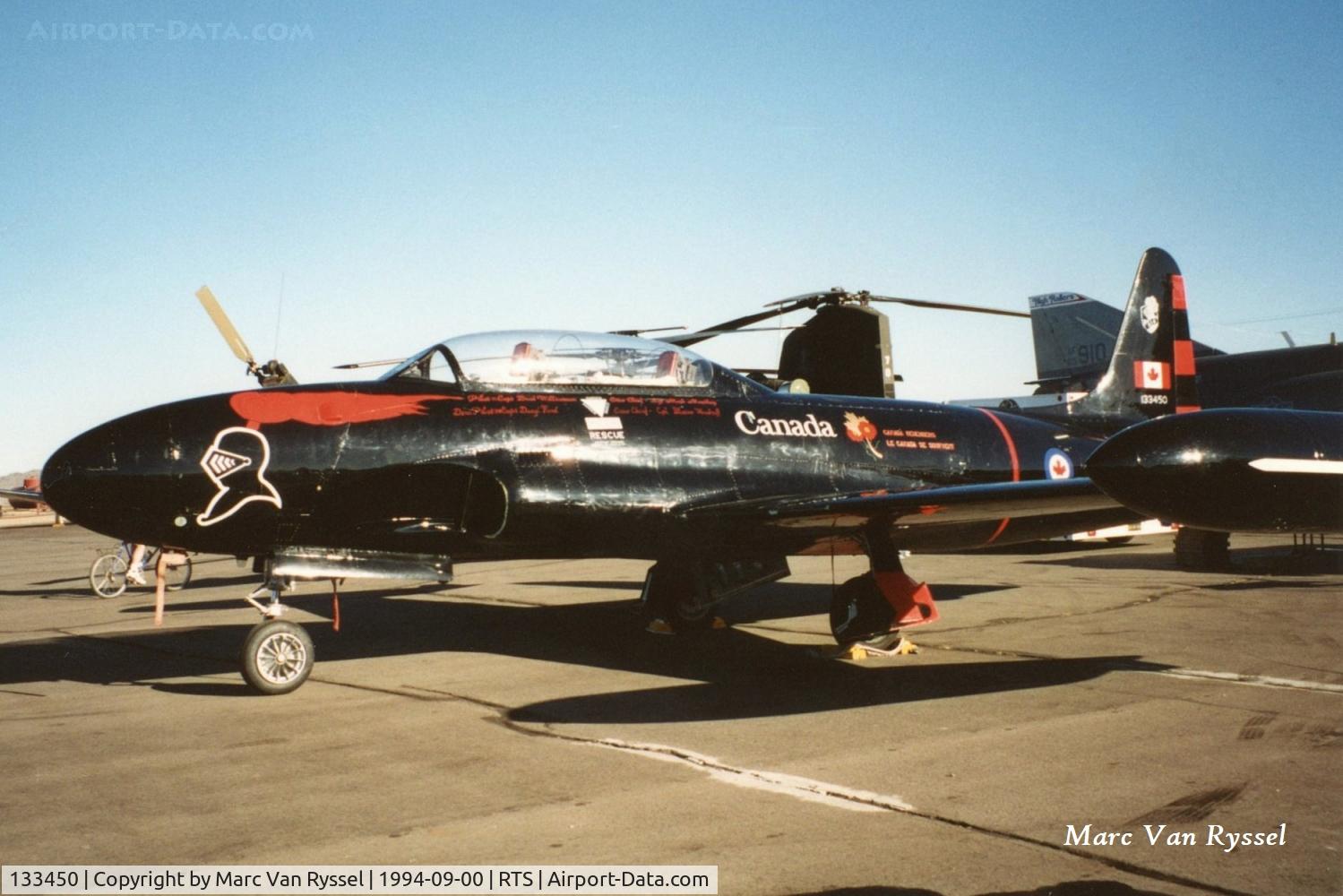 133450, Canadair CT-133 Silver Star C/N T33-450, 133450 at Reno Stead in Sept. 1994.