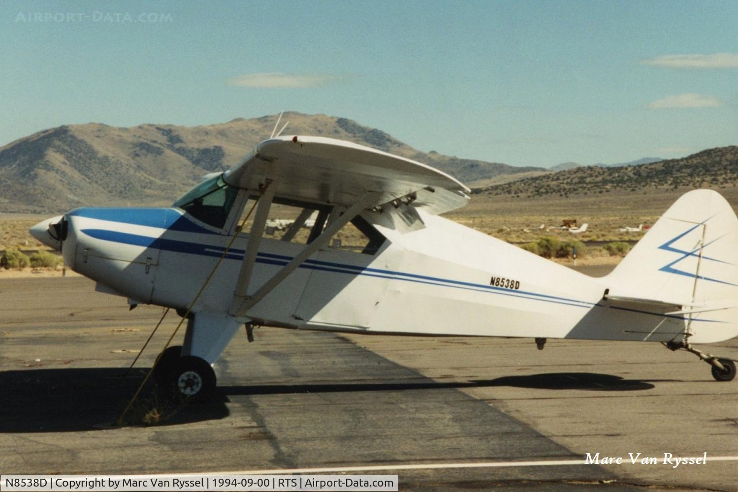 N8538D, 1957 Piper PA-22-160 Tri Pacer C/N 22-5769, Piper Pacer N8538D at Reno Stead in Sept. 1994.