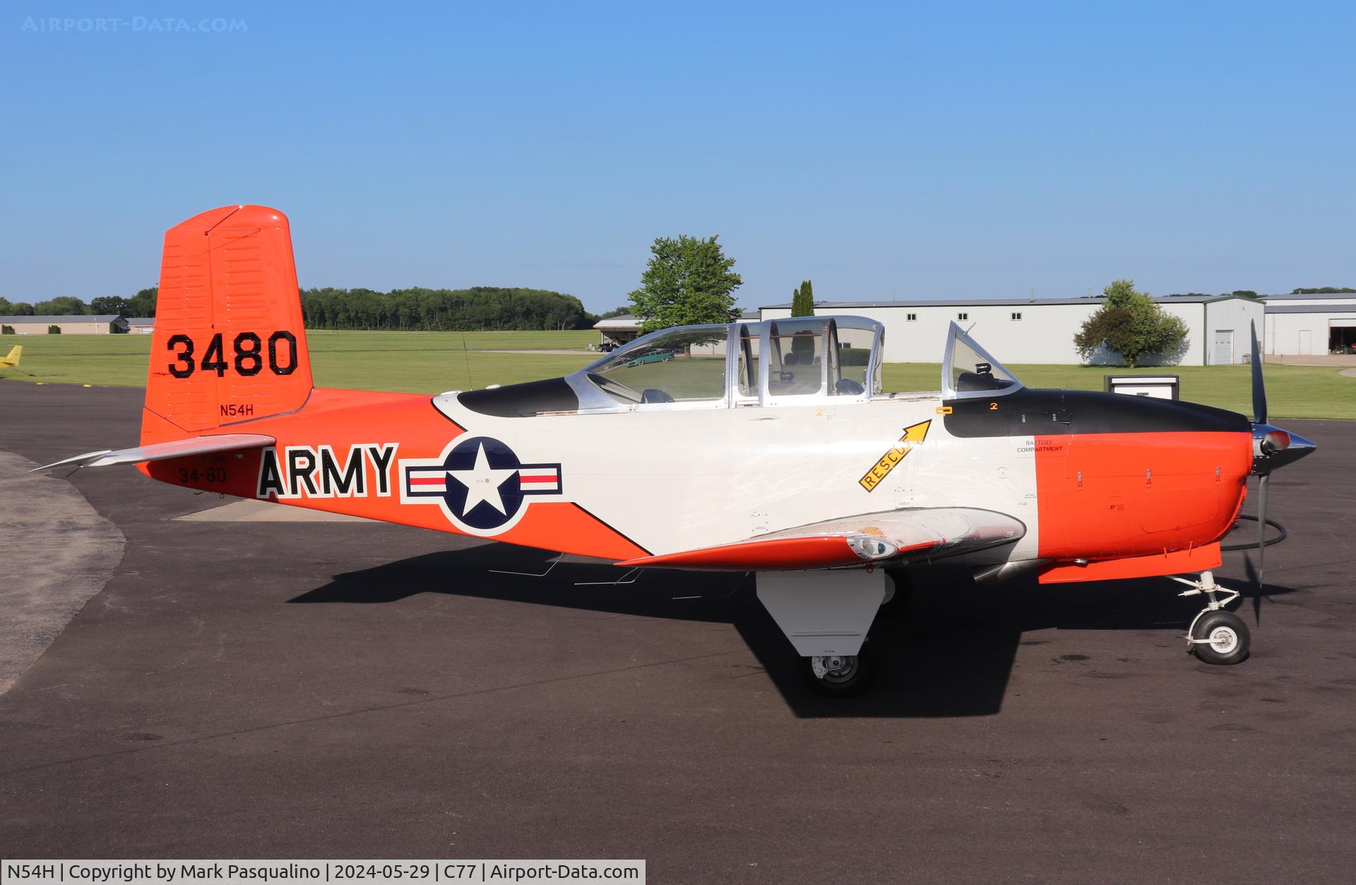N54H, 1953 Beech (CCF) T-34A (A45) Mentor C/N CCF34-80, Beech T-34A
