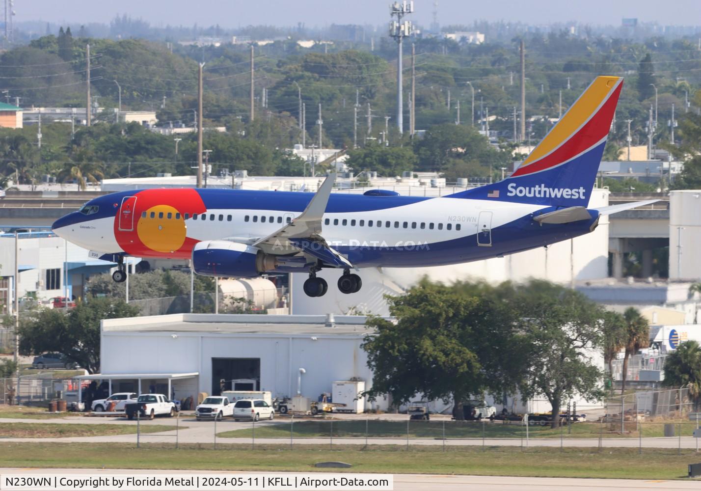 N230WN, 2006 Boeing 737-7H4 C/N 34592, SWA 737 Colorado zx BNA-FLL
