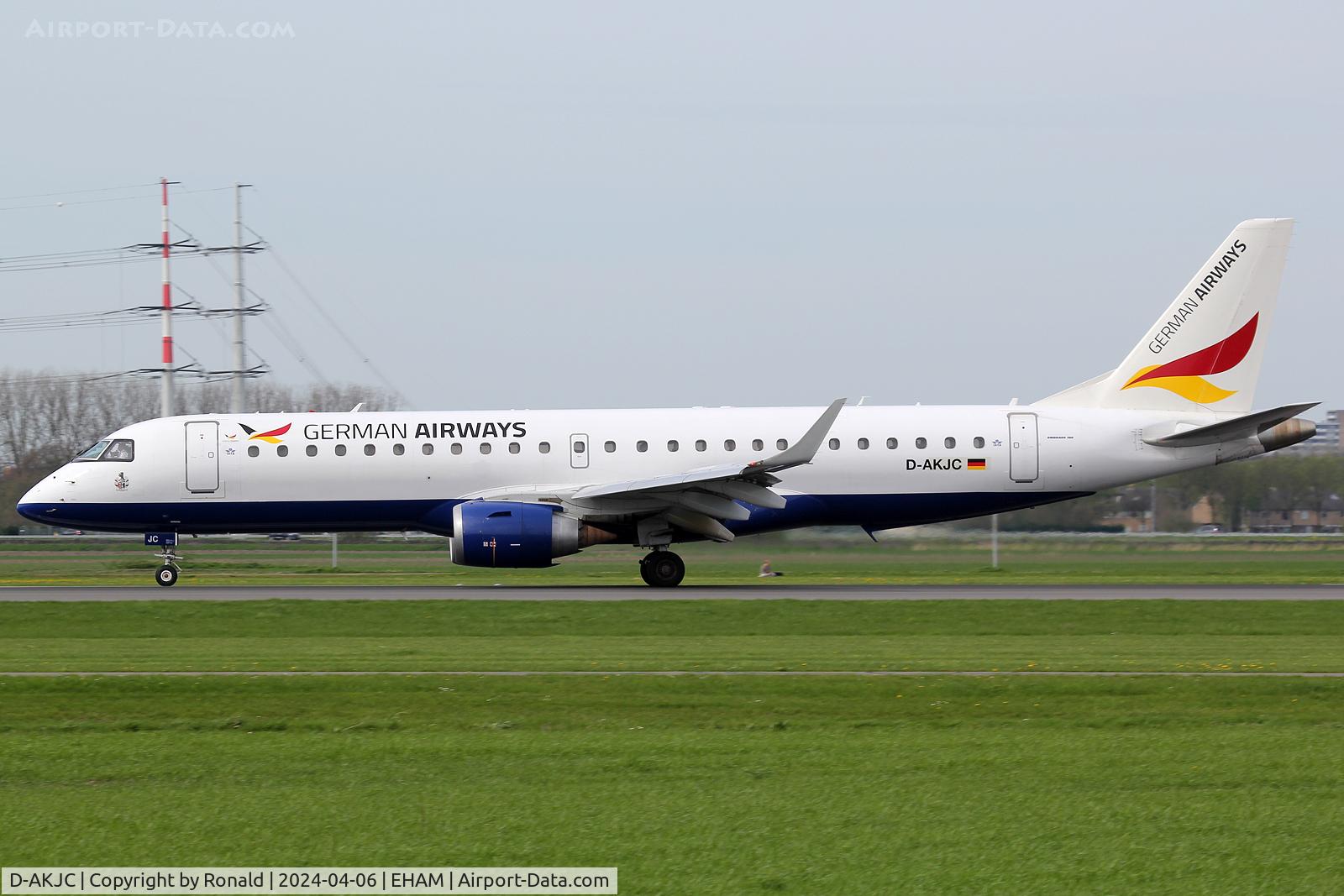 D-AKJC, 2008 Embraer 190LR (ERJ-190-100LR) C/N 189, at spl