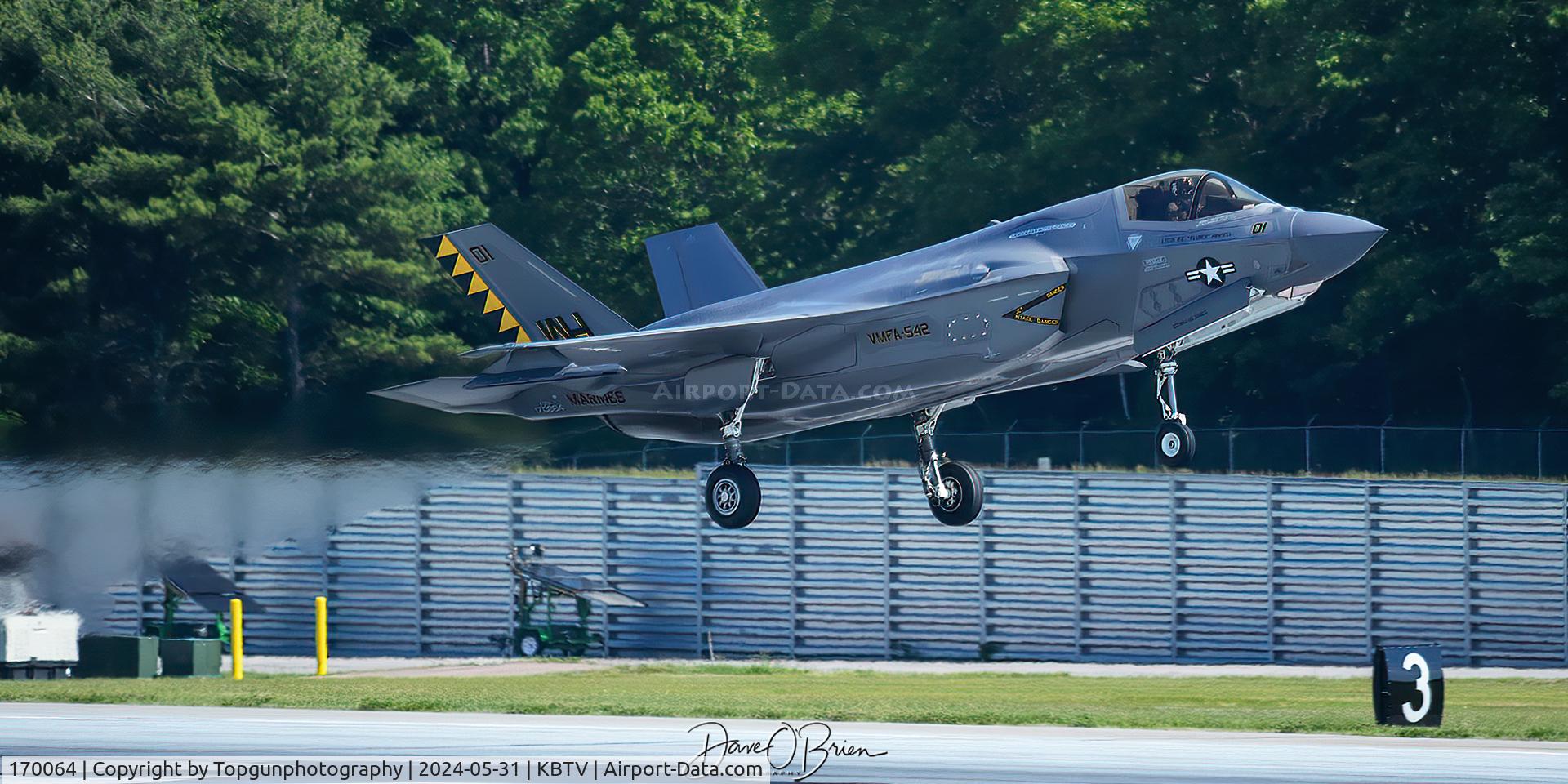 170064, 2023 Lockheed F-35B Lightning II C/N BF-151, TIGER24, off the deck at BTV
