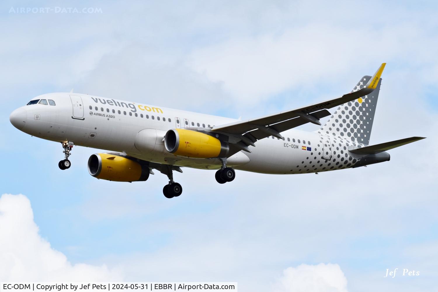EC-ODM, 2014 Airbus A320-232 C/N 6360, Landing at Brussels Airport.