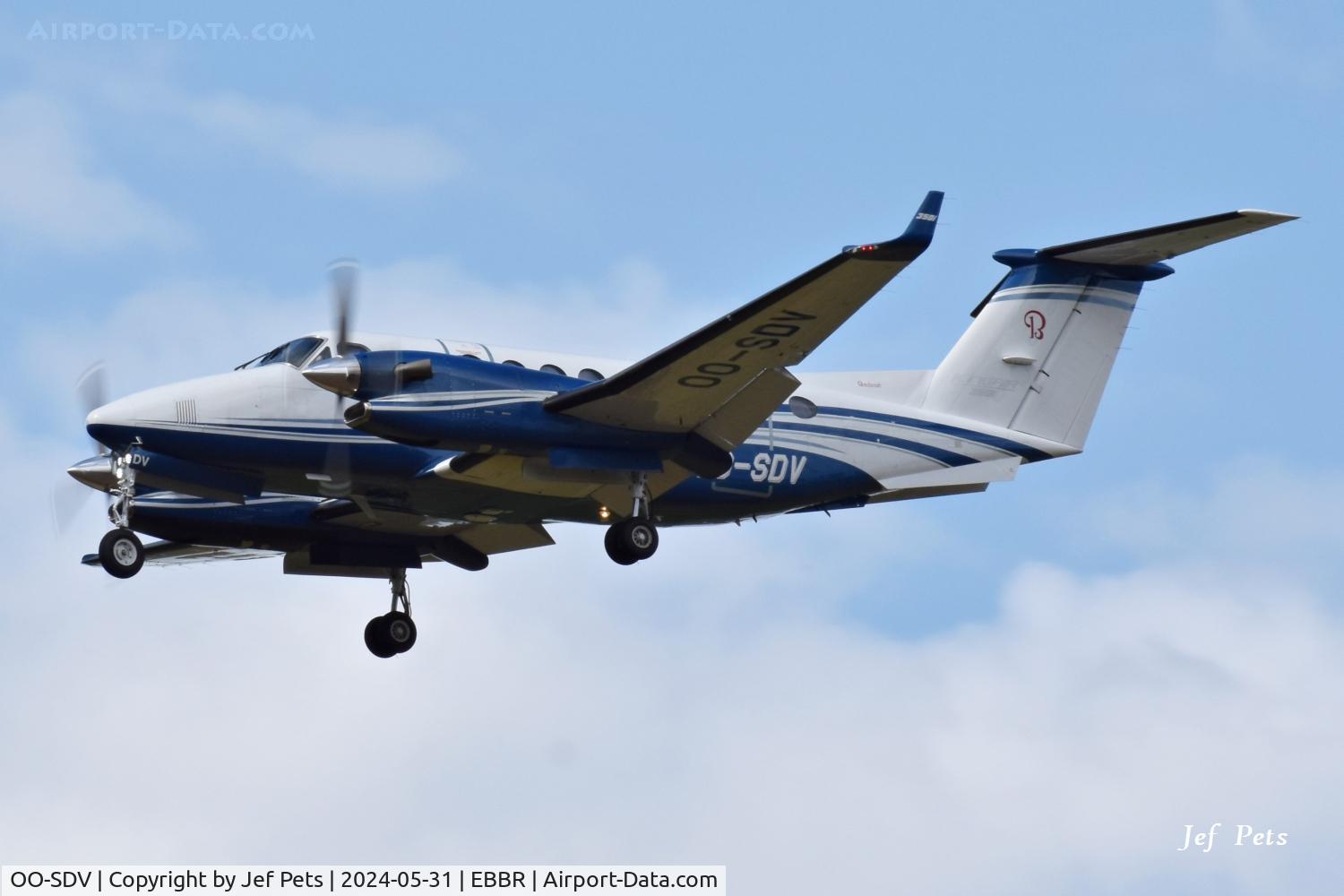 OO-SDV, 2018 Beechcraft B300 King Air 350i C/N FL-1124, OO-SDV landing at Brussels Airport.