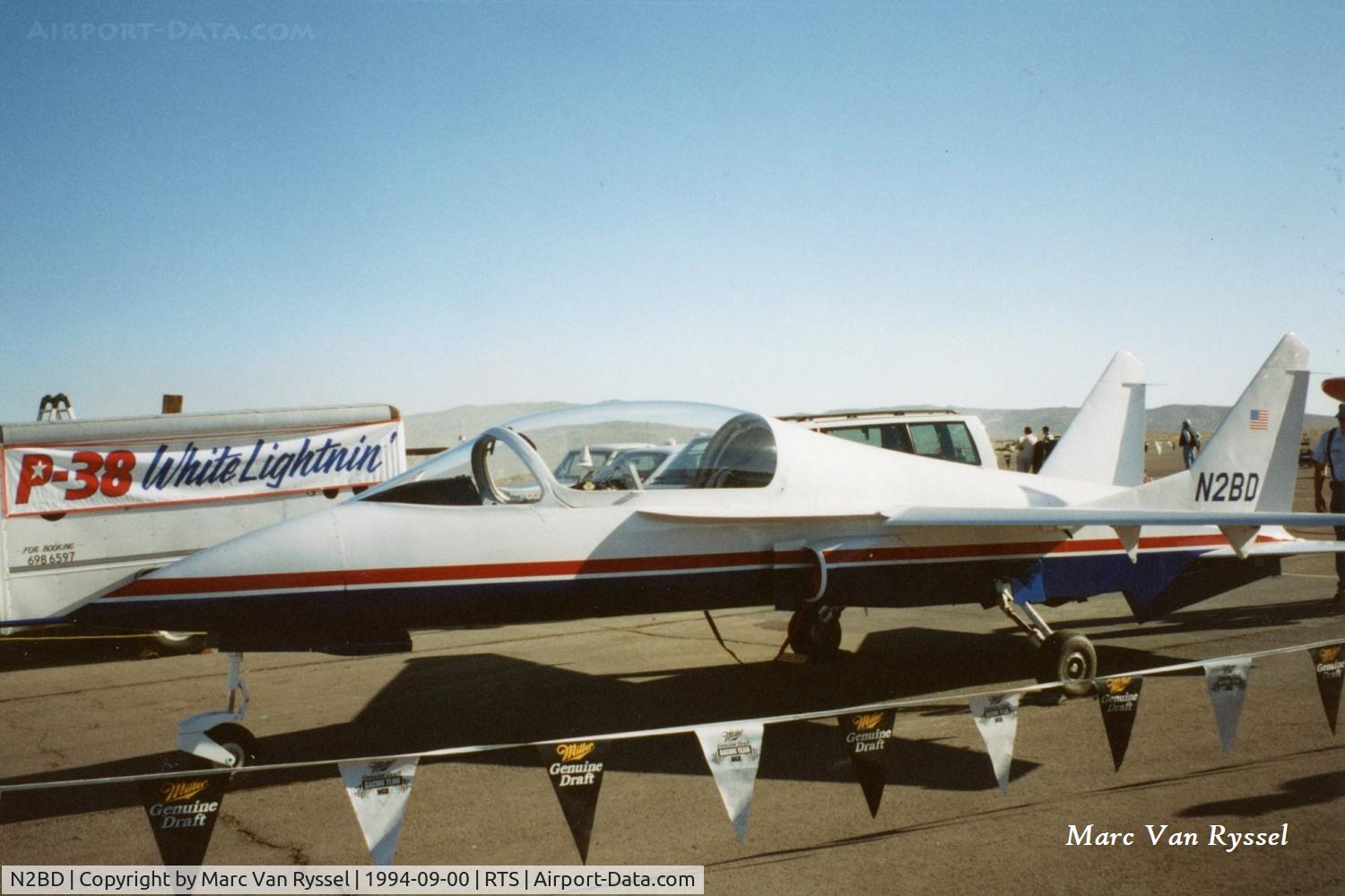 N2BD, 1992 Bede BD-10 C/N 0001, First prototype N2BD was used as Pace Plane during the Reno Air Races Unlimited Class in Sept 1994.