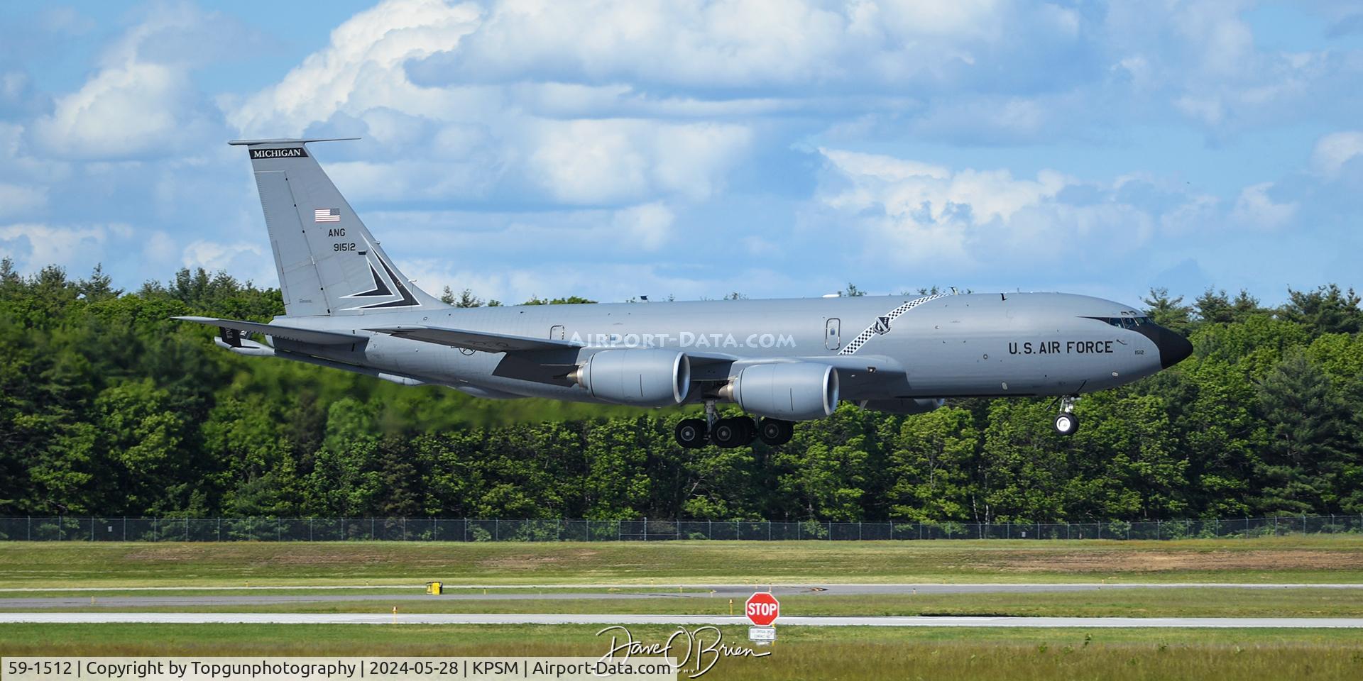 59-1512, 1959 Boeing KC-135T Stratotanker C/N 18000, NICE13 arrives for CAP duty