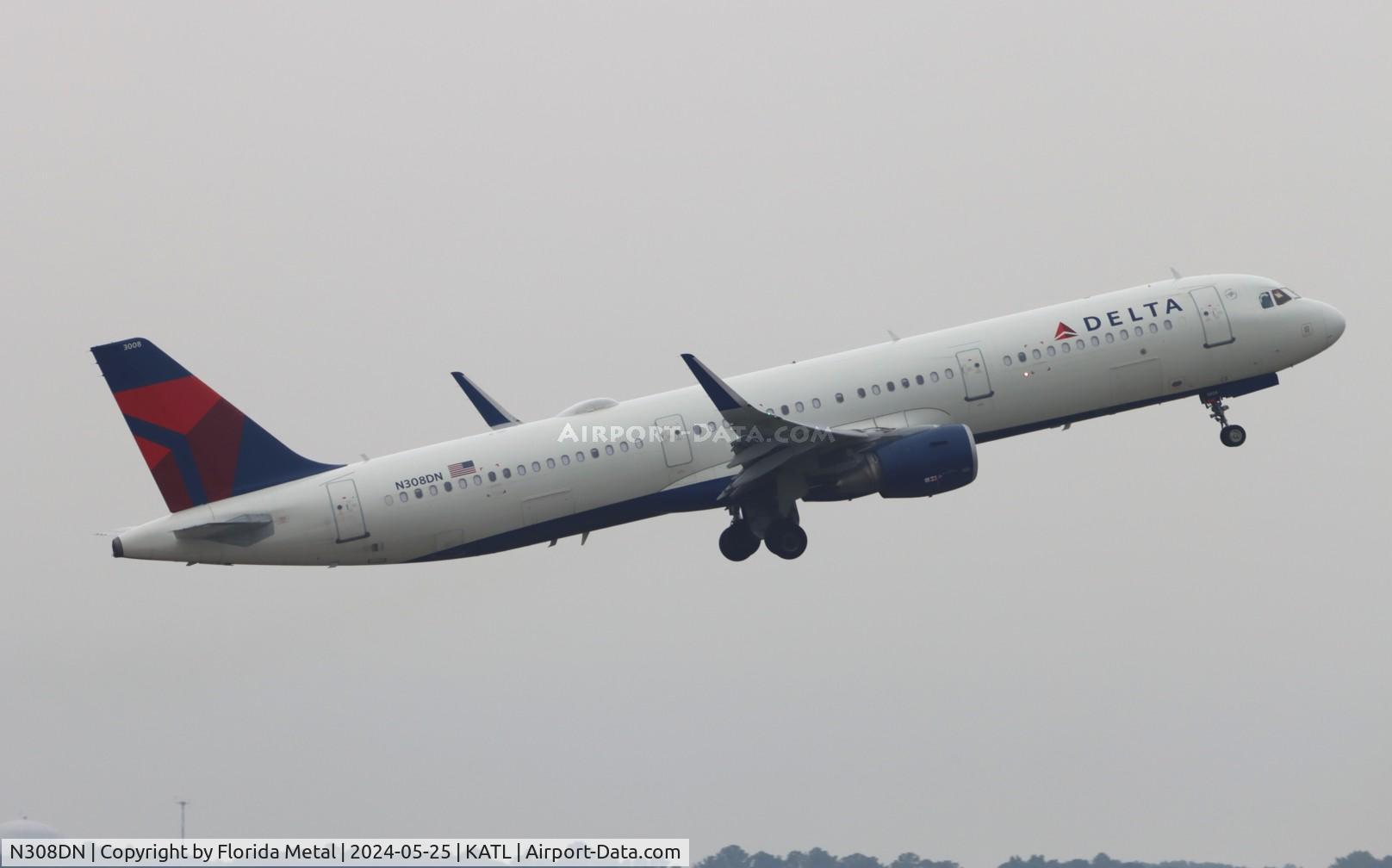 N308DN, 2016 Airbus A321-211 C/N 7233, DAL A321 zx ATL-IAH