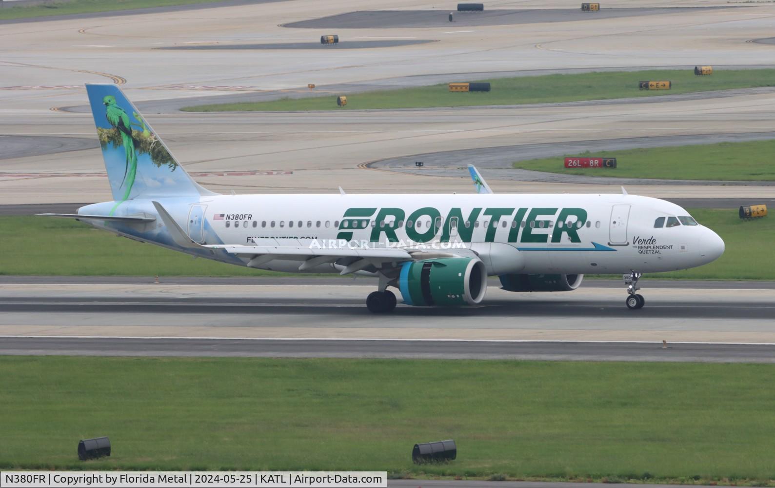 N380FR, 2021 Airbus A320-251N C/N 10512, FFT A32N Verde zx PHL-ATL