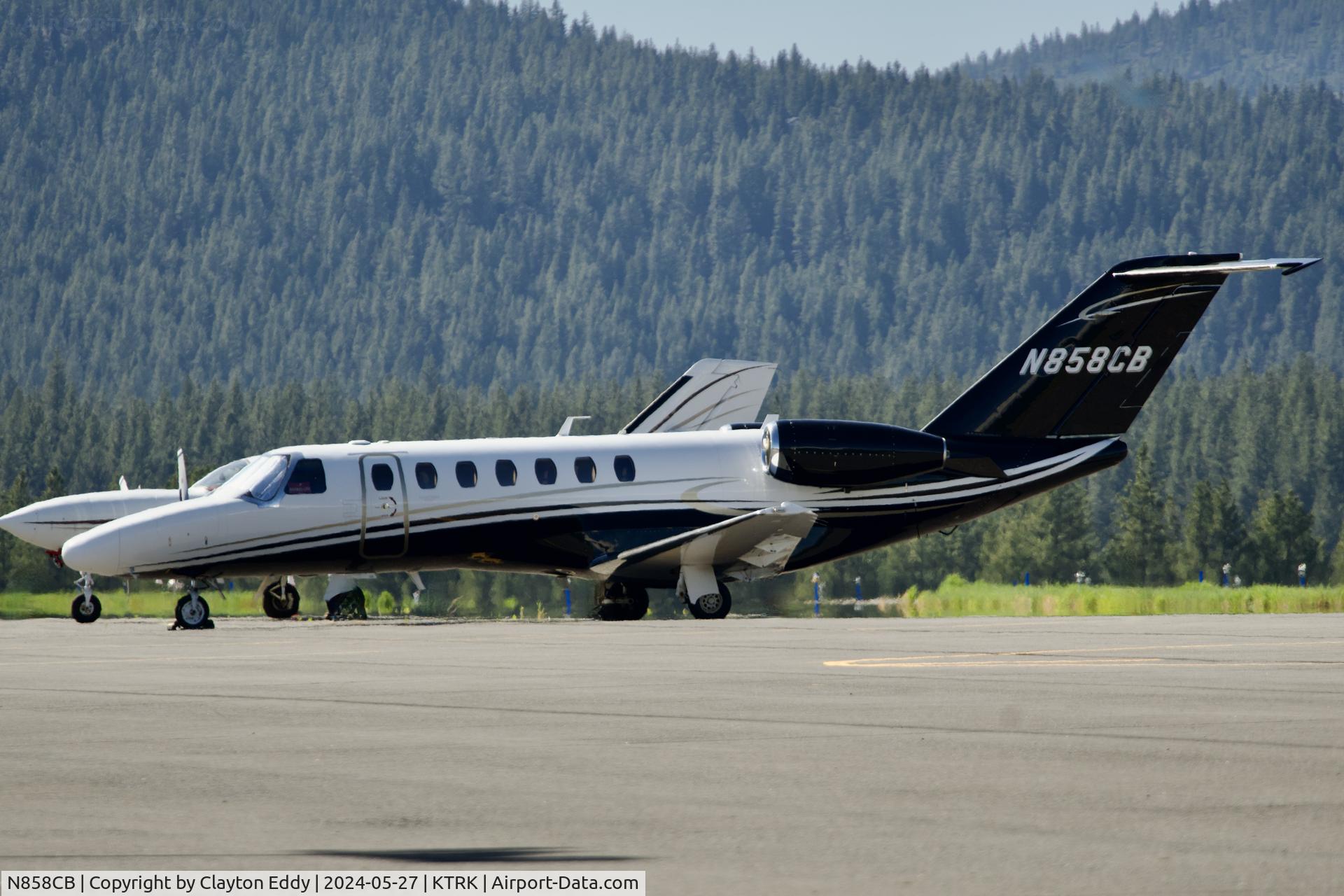 N858CB, 2016 Cessna 525B Citation CJ3 C/N 525B0490, Truckee Tahoe airport in California 2024.