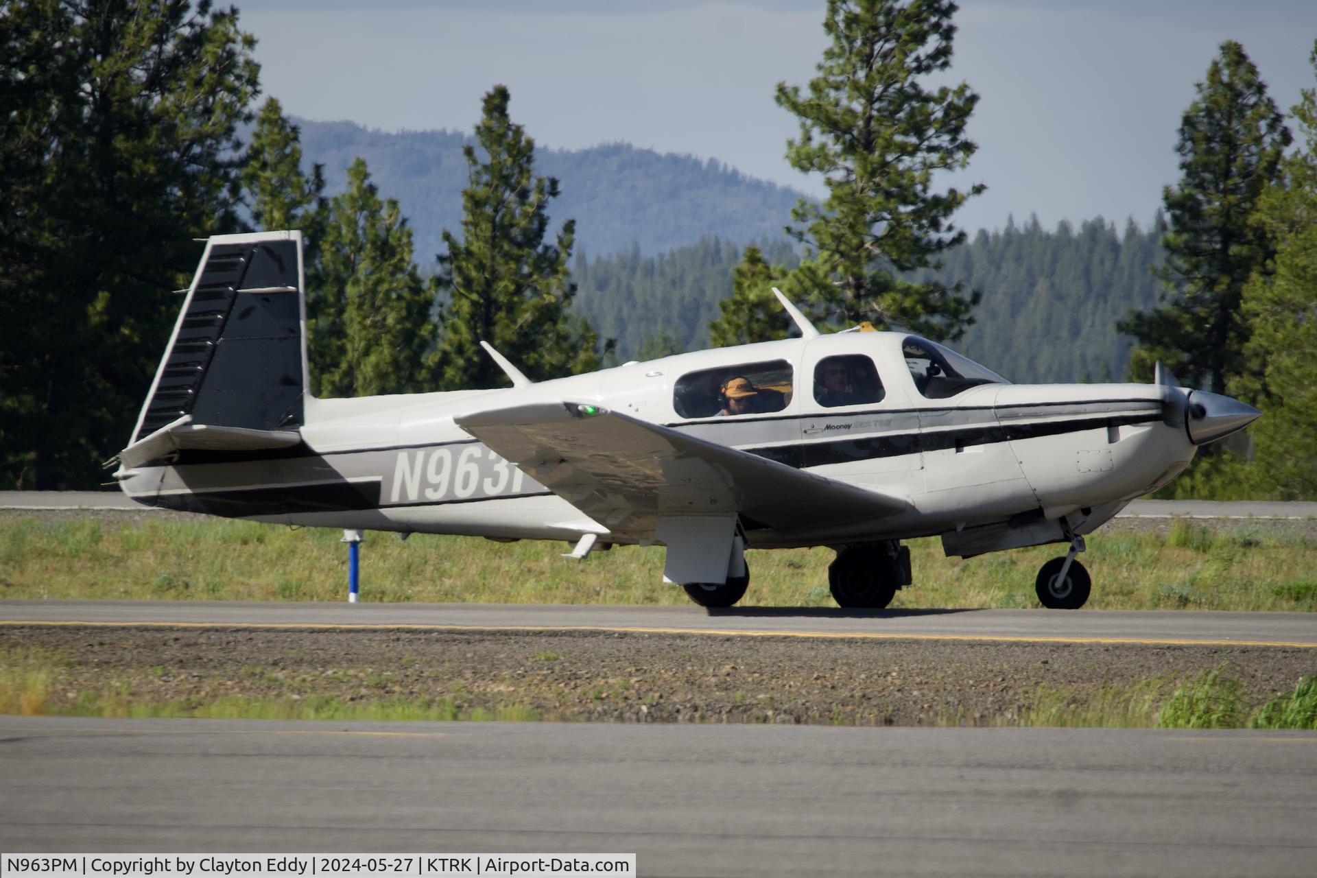 N963PM, 1988 Mooney M20K C/N 25-1158, Truckee Tahoe airport in California 2024.