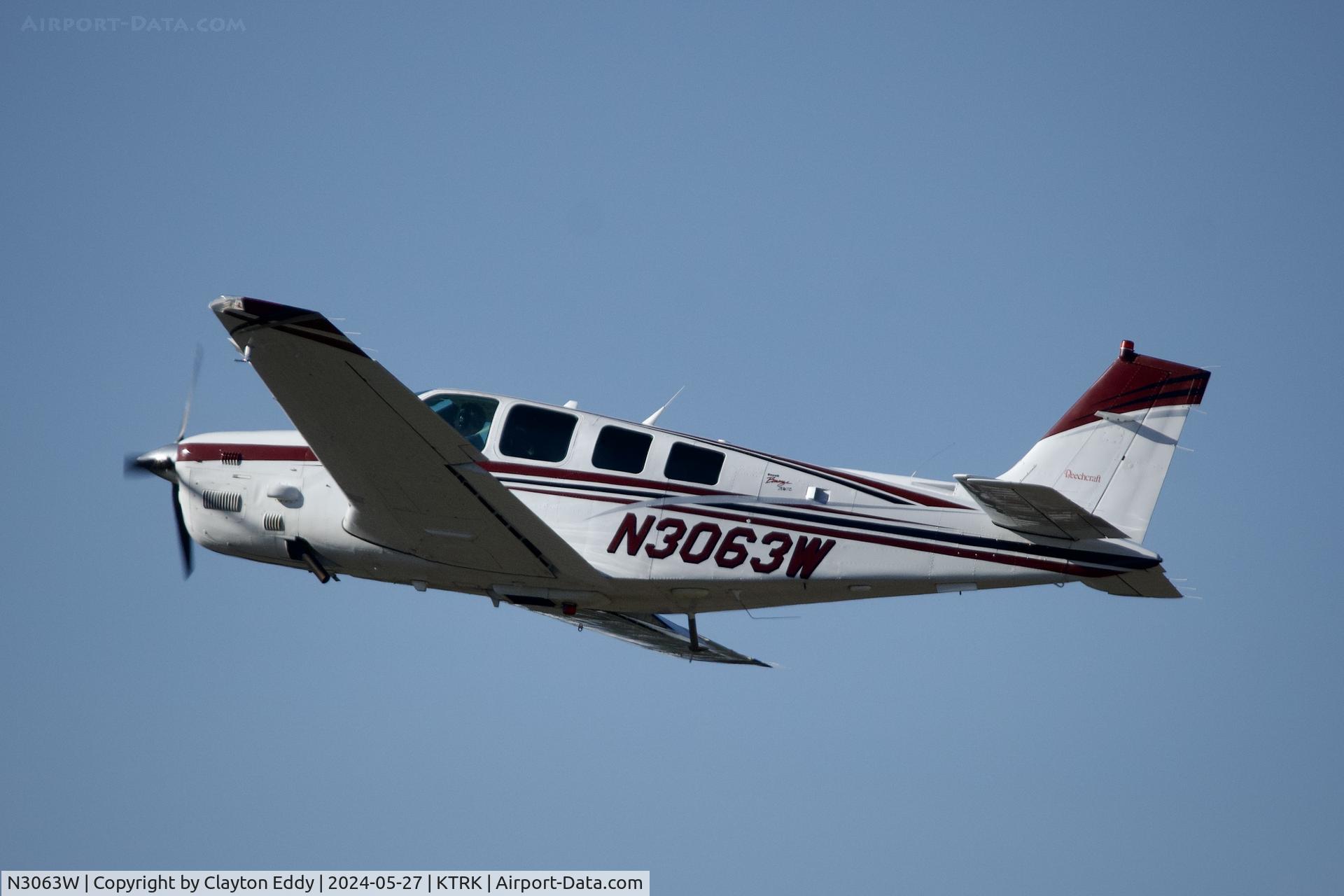N3063W, 1998 Raytheon Aircraft Company B36TC Bonanza C/N EA-625, Truckee Tahoe airport in California 2024.