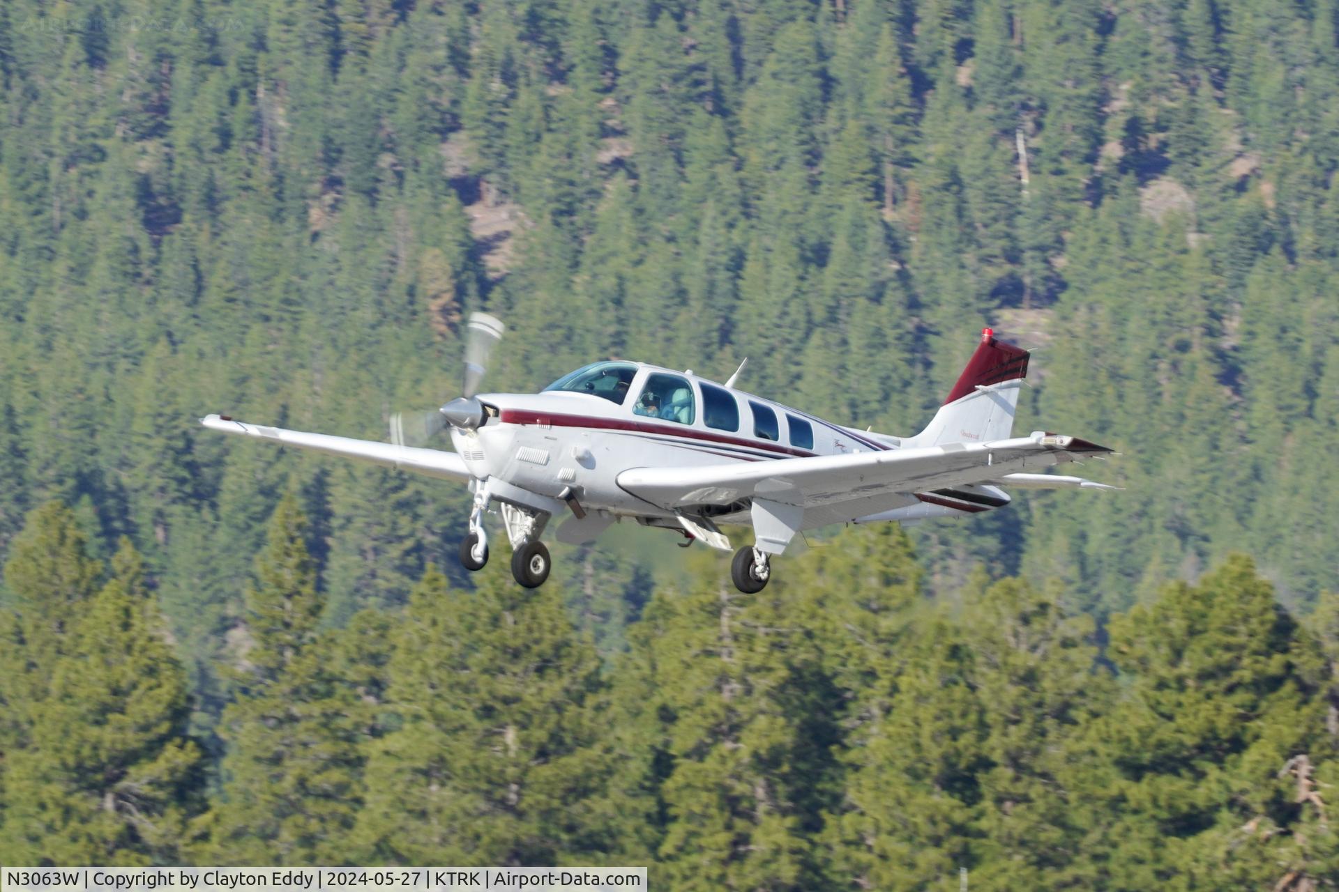 N3063W, 1998 Raytheon Aircraft Company B36TC Bonanza C/N EA-625, Truckee Tahoe airport in California 2024.