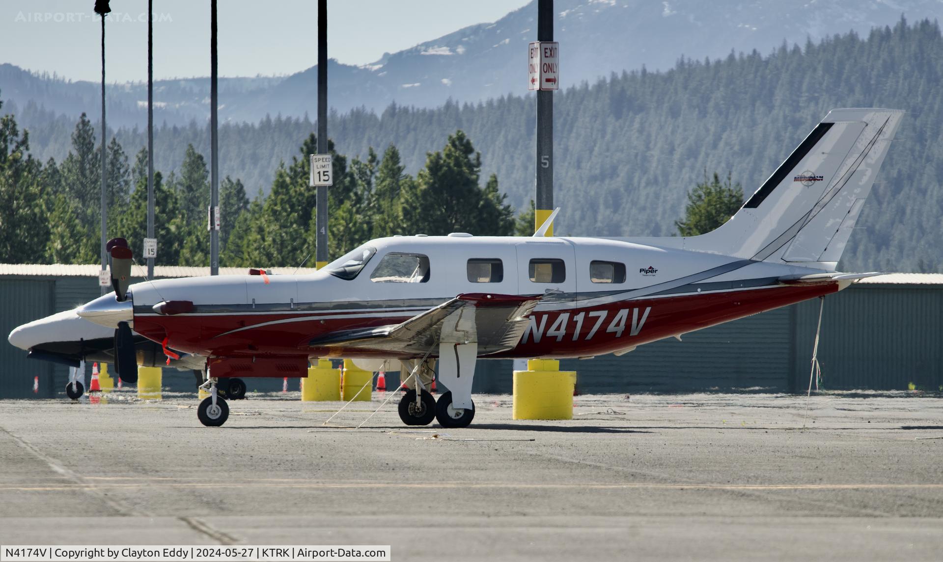 N4174V, 2000 Piper PA-46-500TP Meridian C/N 4697014, Truckee Tahoe airport in California 2024.