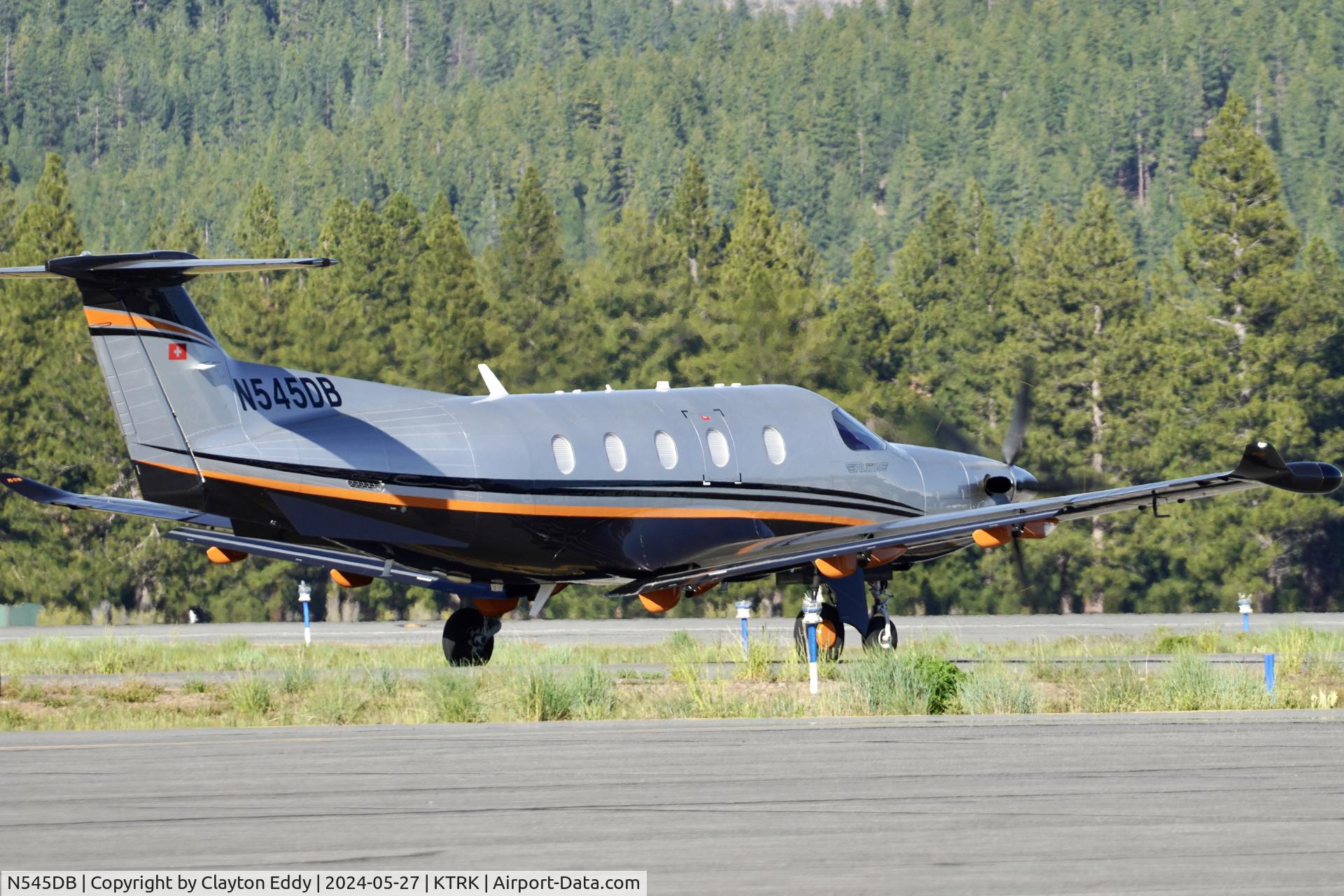 N545DB, 2017 Pilatus PC-12/47E C/N 1740, Truckee Tahoe airport in California 2024.